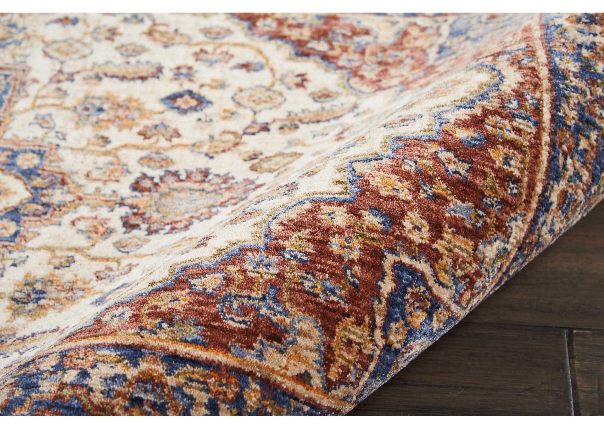 Nourison Lagos LAG01 Multicolor 8' Runner Low-pile Hallway Rug,Nourison