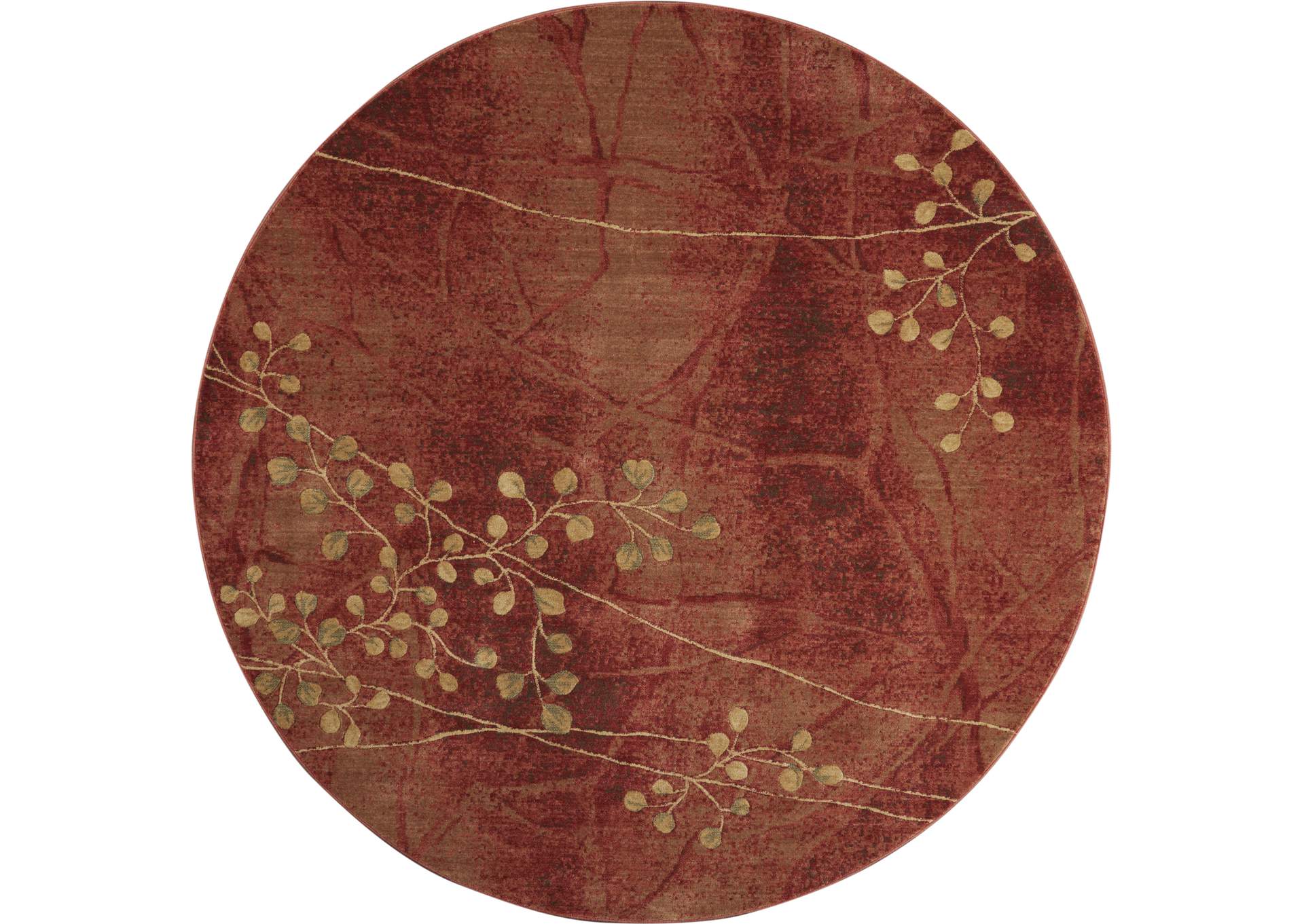 Nourison Somerset ST74 Red 8' Round Rug,Nourison