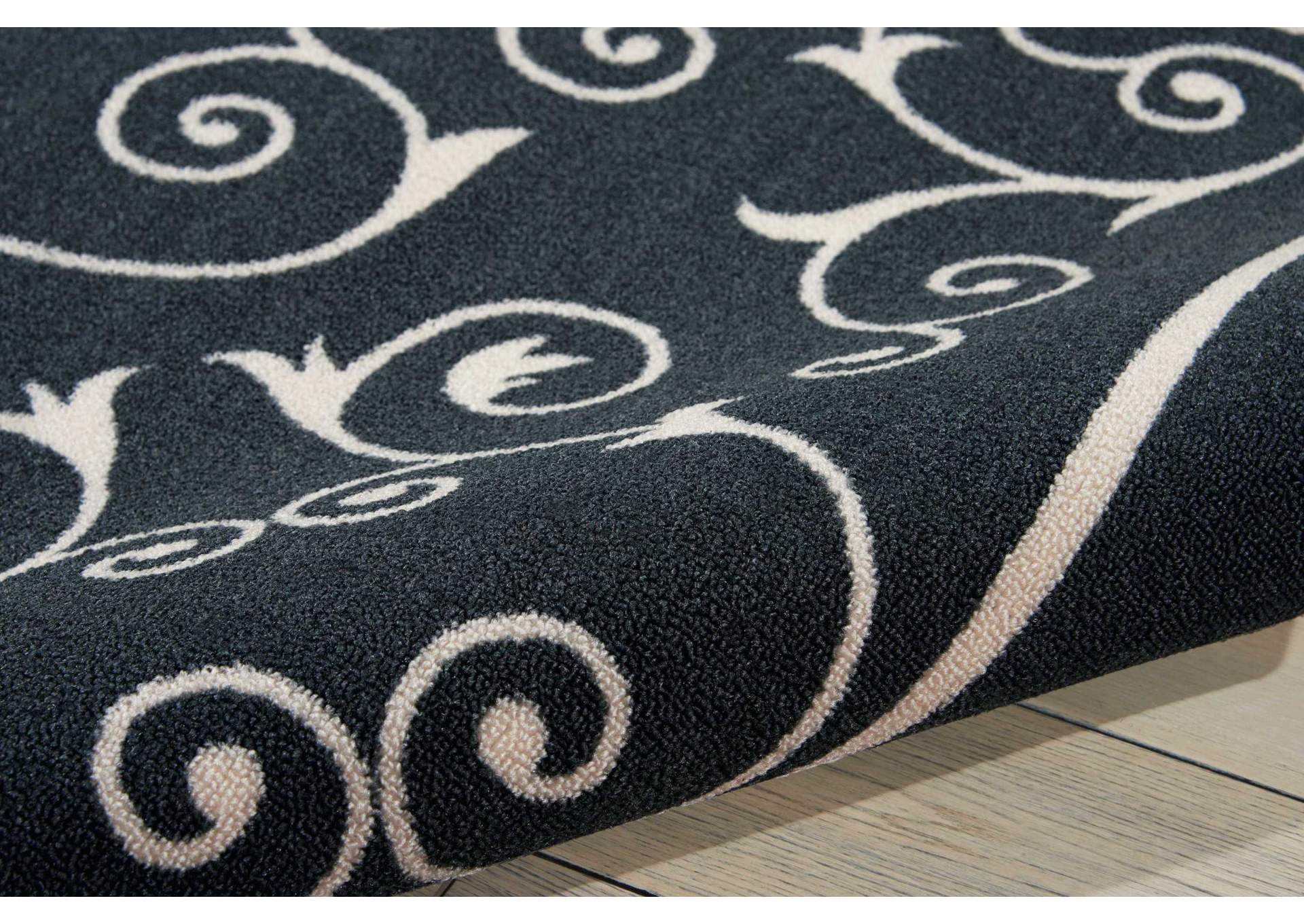 Nourison Home & Garden RS019 Black 10'x14' Rug,Nourison