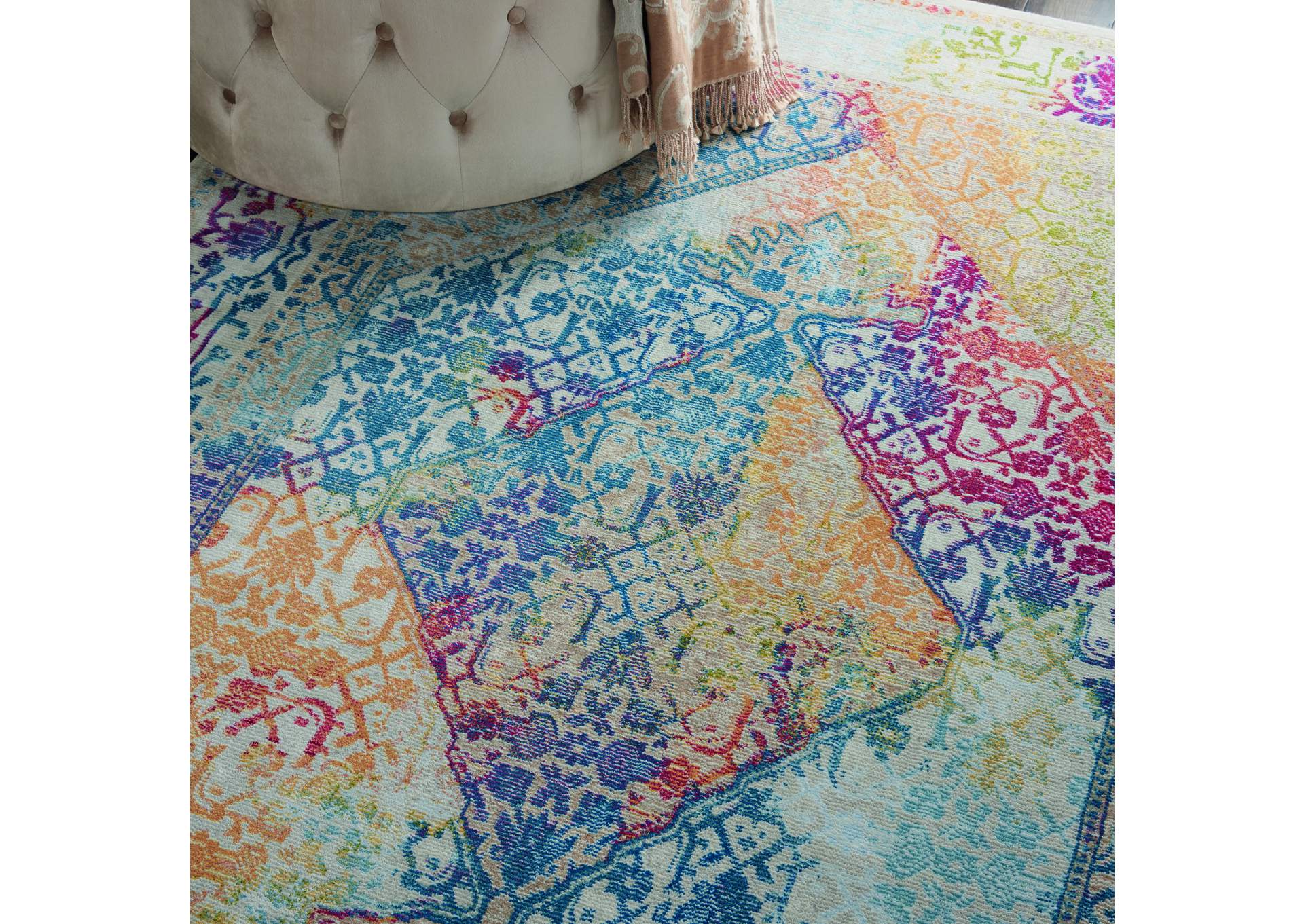 Nourison Ankara Global ANR04 Multicolor 5'x8' Boho Area Rug,Nourison