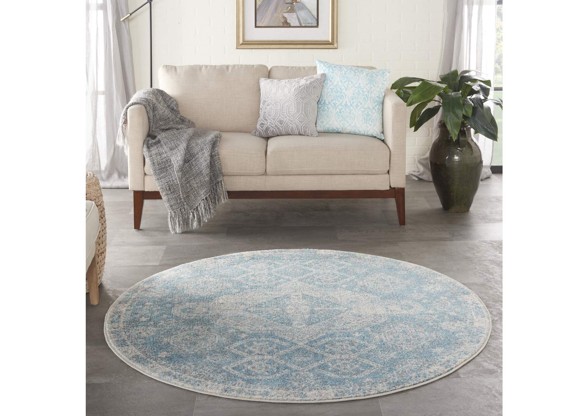 Nourison Tranquil 4' Round Area Rug,Nourison