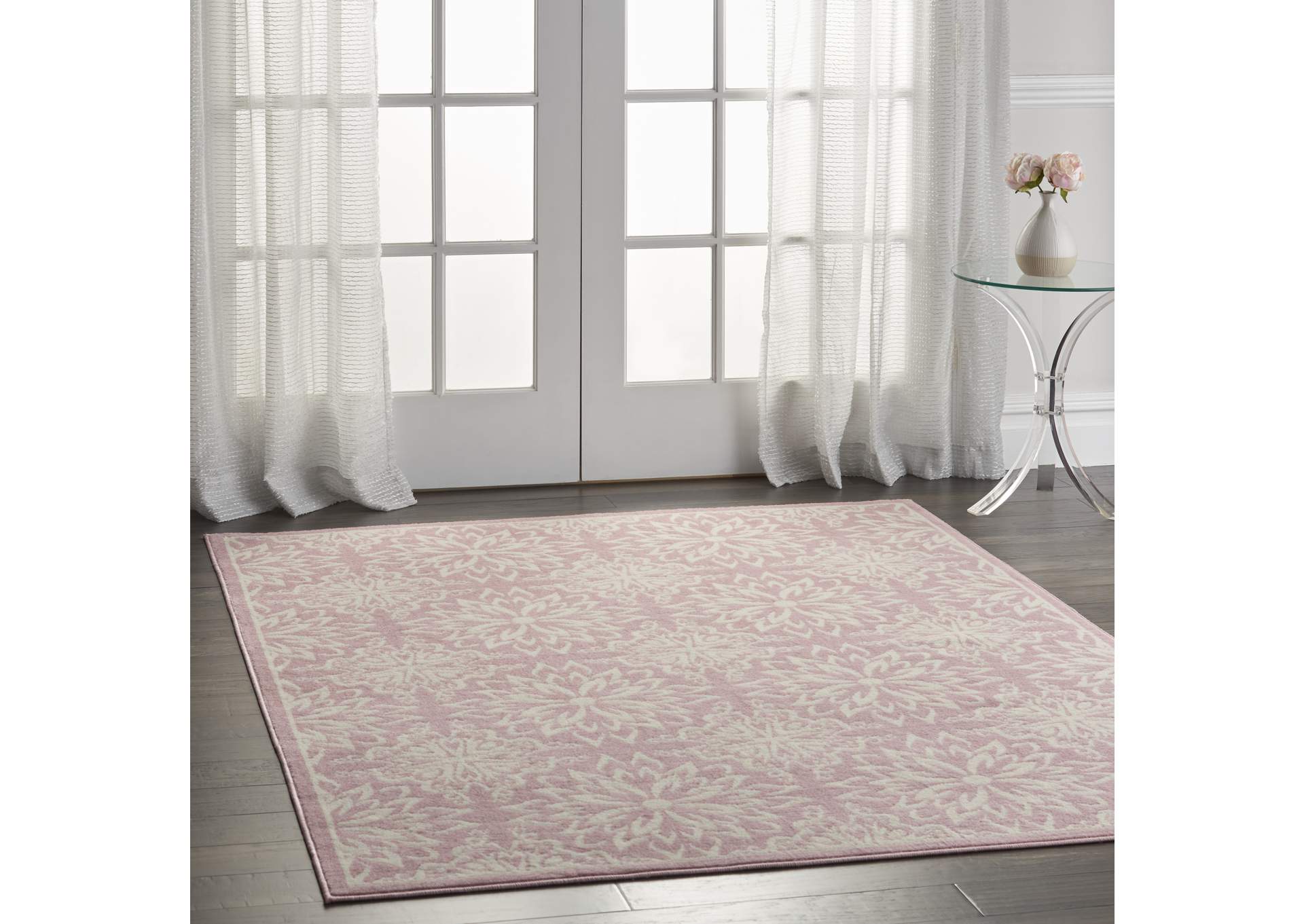 Nourison Jubilant JUB06 Pink 6'x9' Beach Area Rug,Nourison