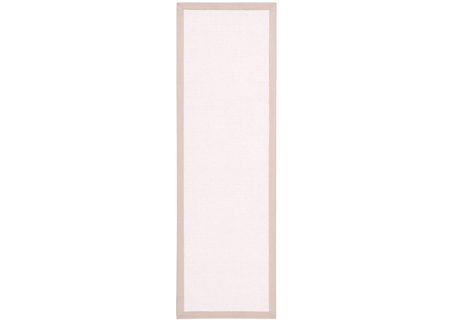 Nourison Sisal Soft SSF02 White 8' Runner Hallway Rug,Nourison