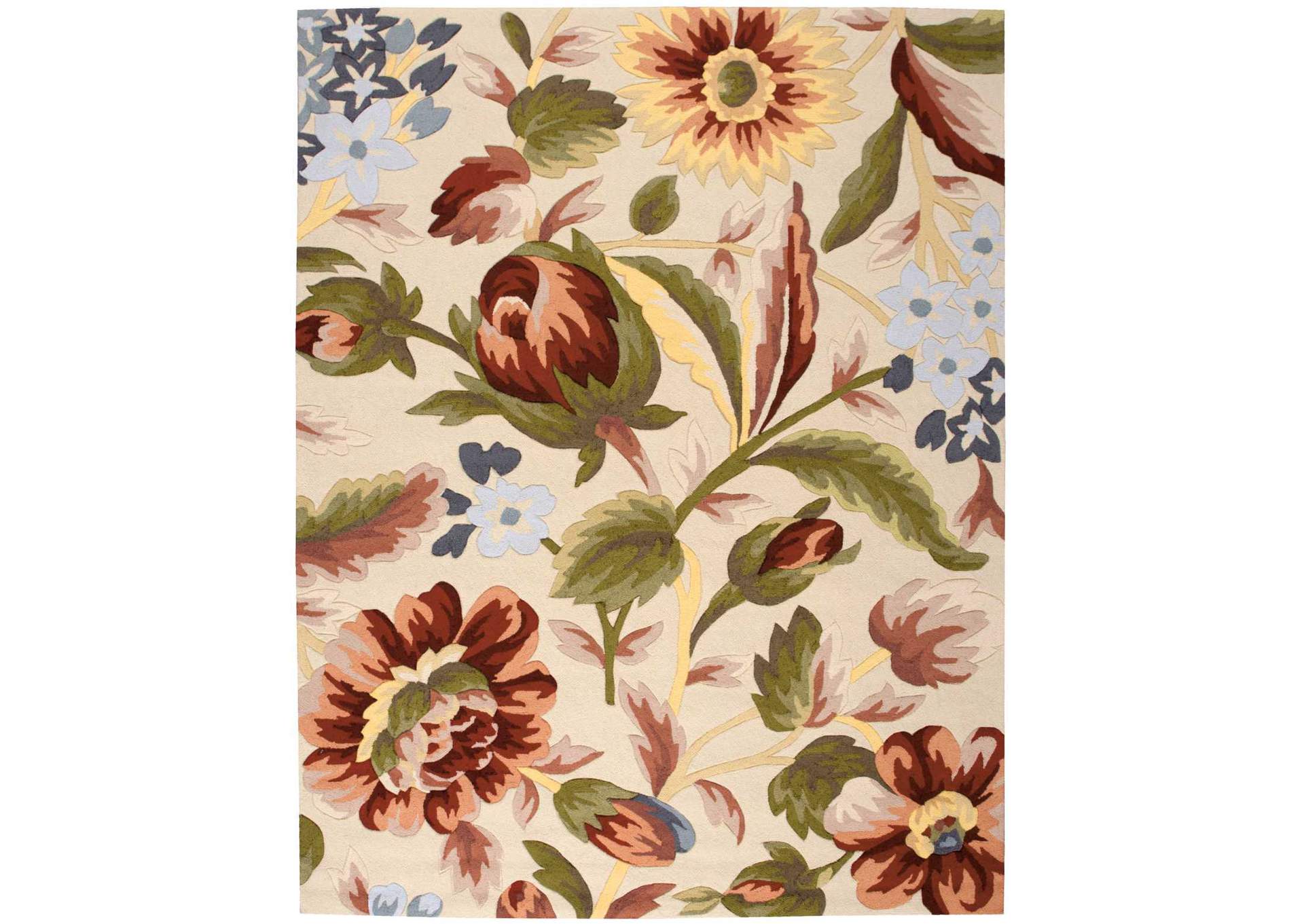 Nourison Fantasy FA23 White Multicolor 8'x11' Rug,Nourison