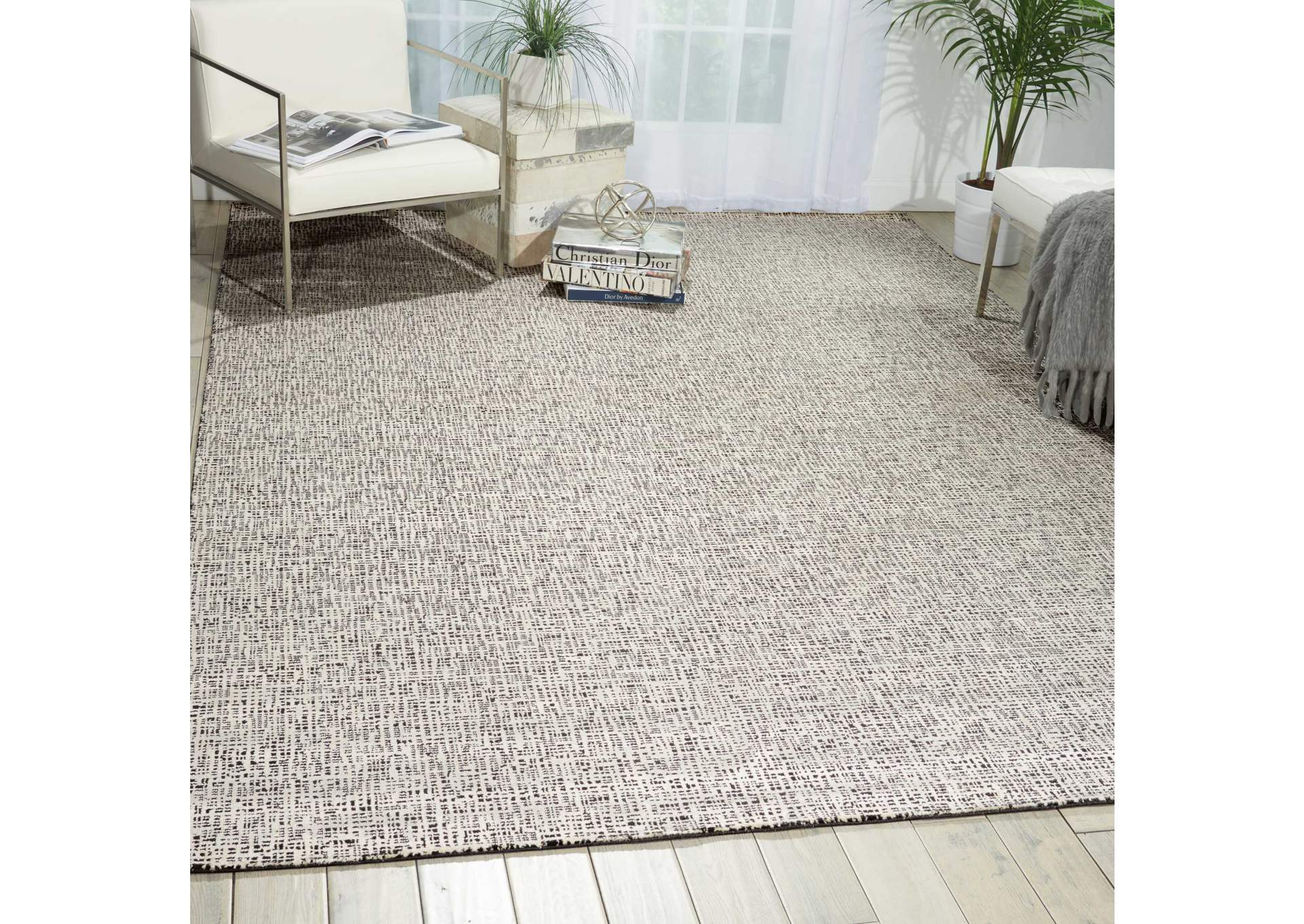 Nourison Starlight STA02 Black 4'x6' Area Rug,Nourison