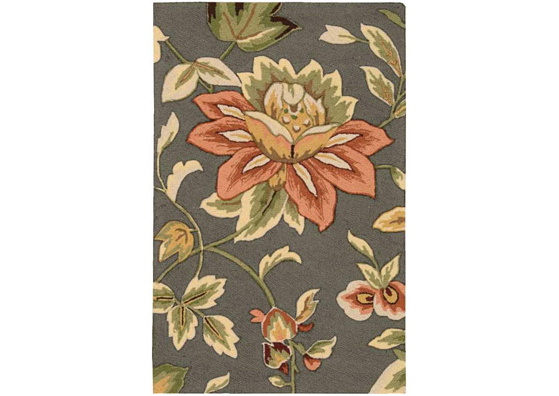 Nourison Fantasy FA11 Grey 3'x5' Area Rug,Nourison