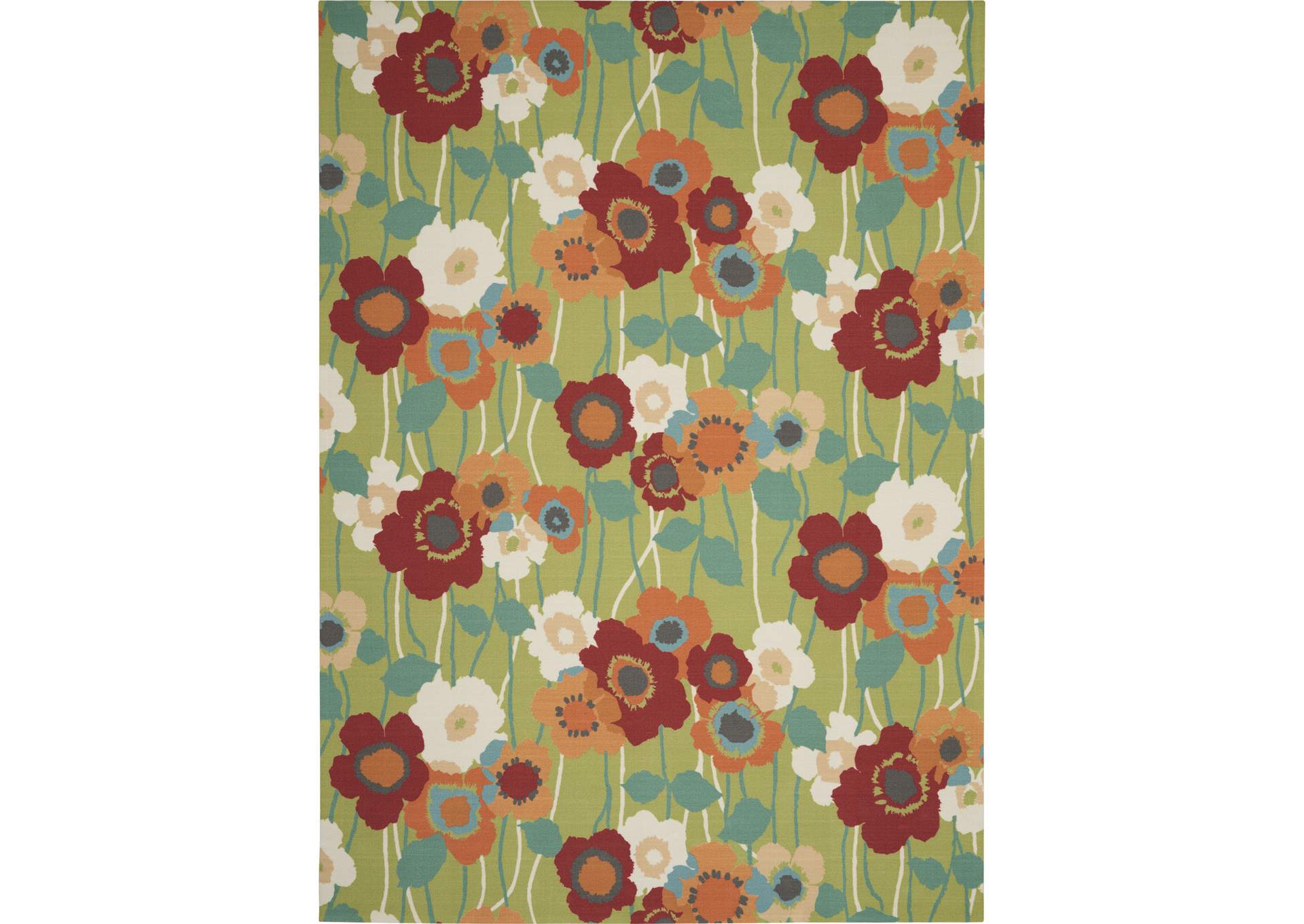 Waverly Sun N Shade SND27 Green 8'x11' Rug,Nourison