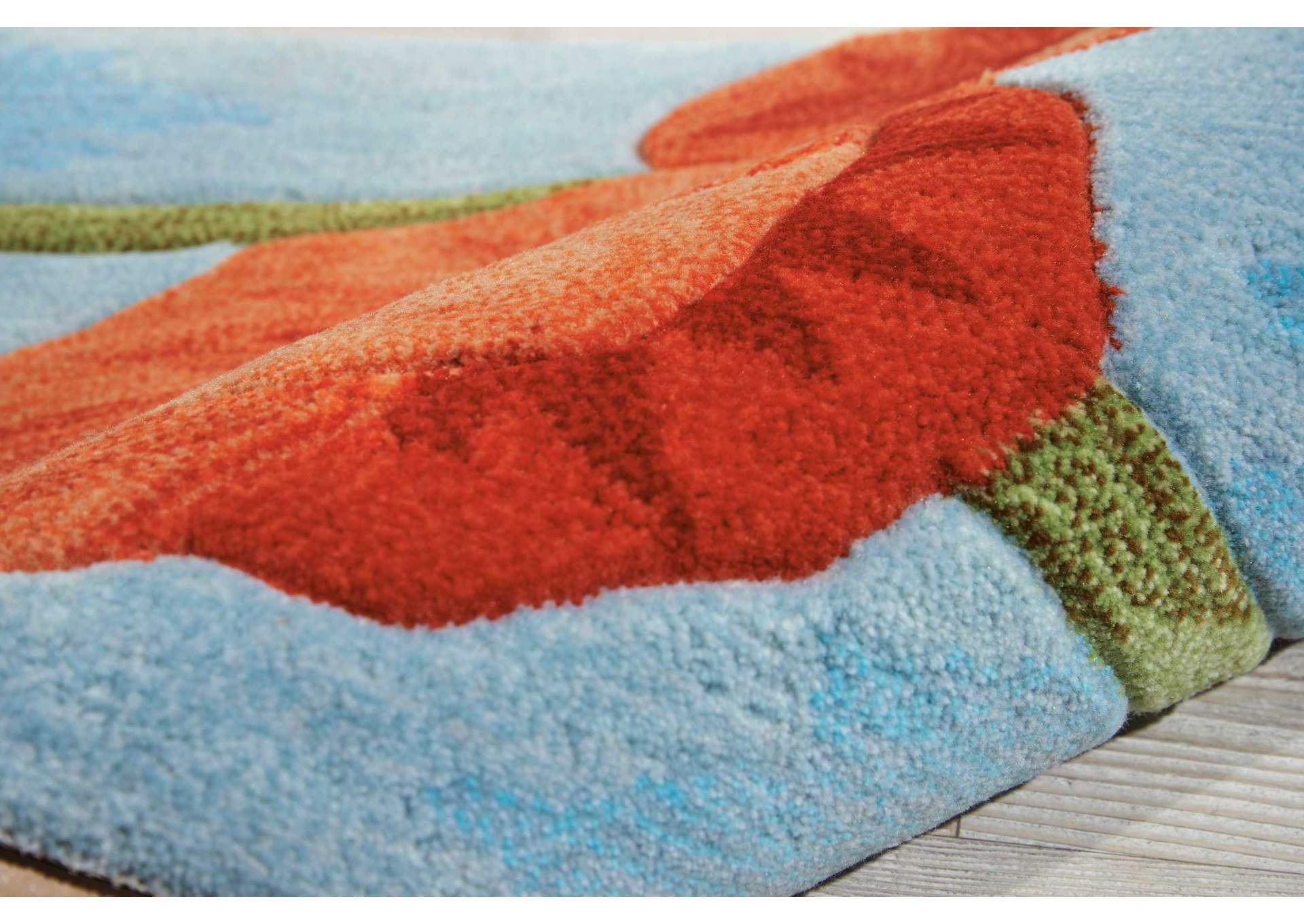 Nourison Contour 2'x4' Blue Area Rug,Nourison