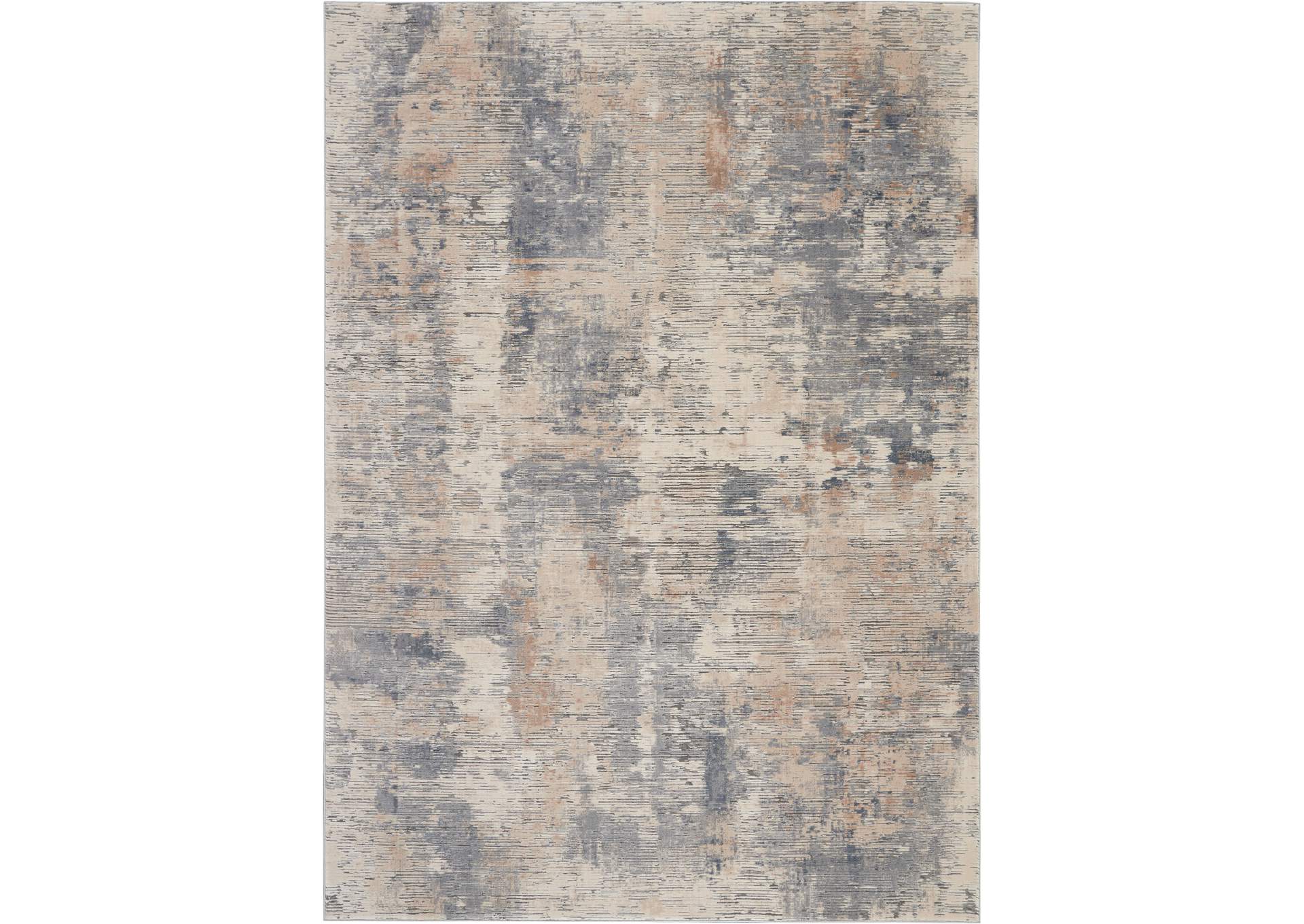 Nourison Rustic Textures RUS05 Beige and Grey 8'x11' Oversized Rug,Nourison