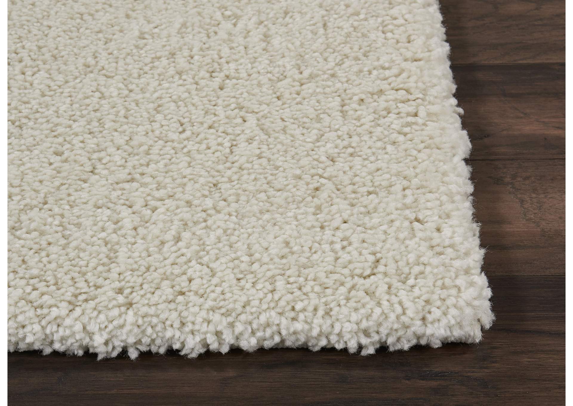Nourison Malibu Shag MSG01 White 4'x6' Area Rug,Nourison