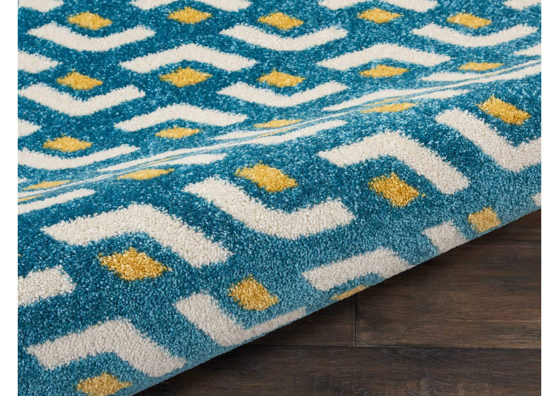 Nourison Harper DS300 Blue 8' Runner Hallway Rug,Nourison