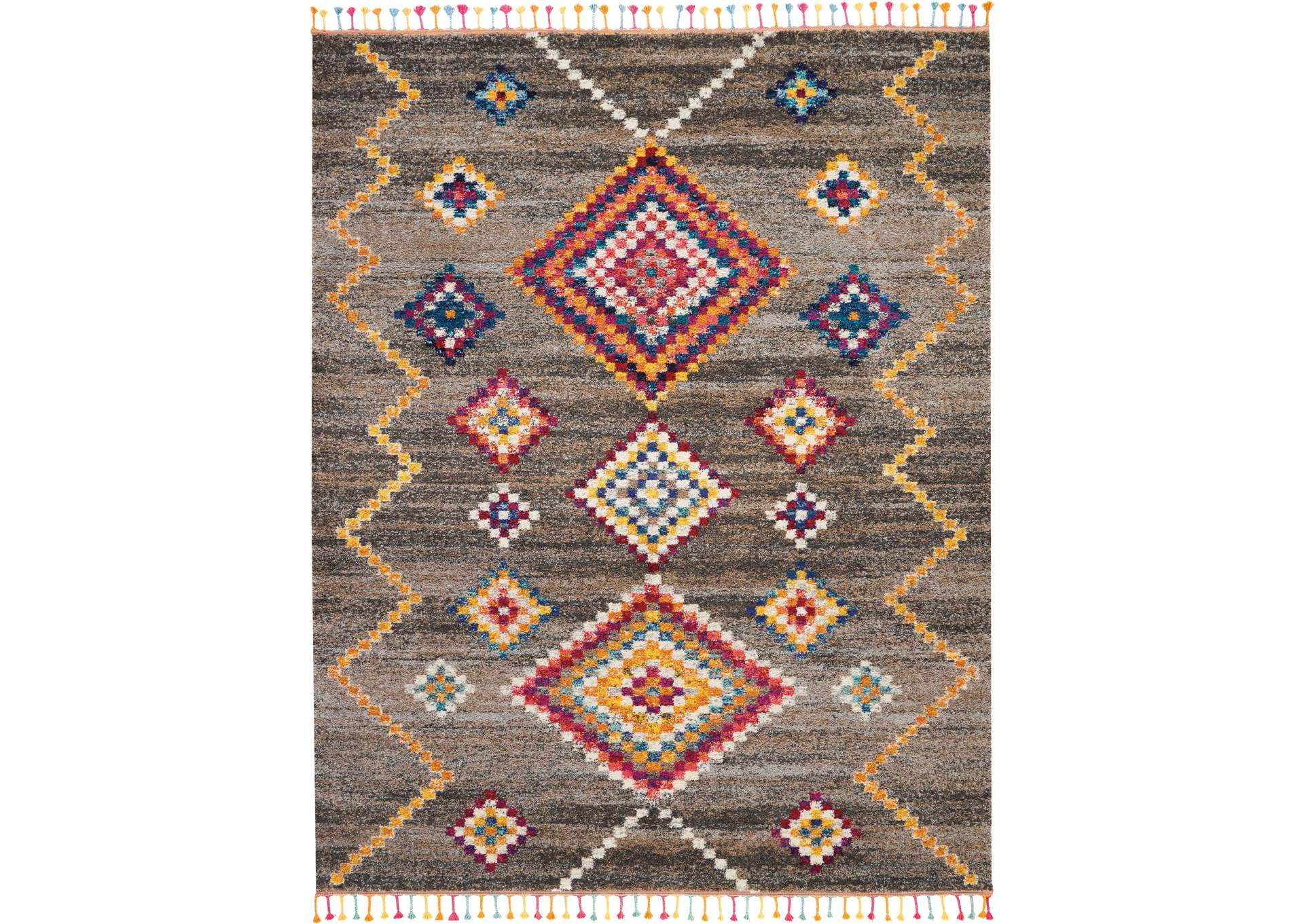 Nourison Nomad NMD05 Grey Multicolor 9'x12' Oversized Rug,Nourison
