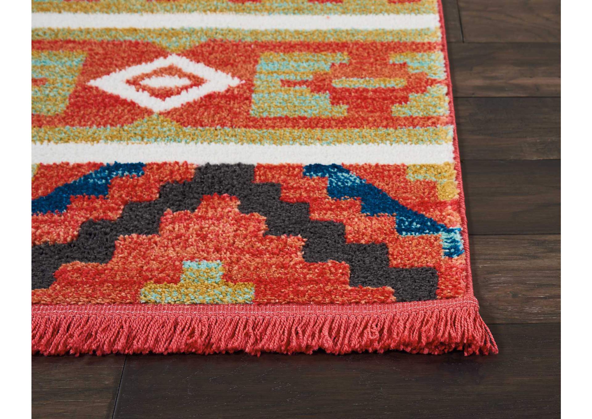 Nourison South Western NAV04 Orange Multicolor 9'x13' Oversized Rug,Nourison
