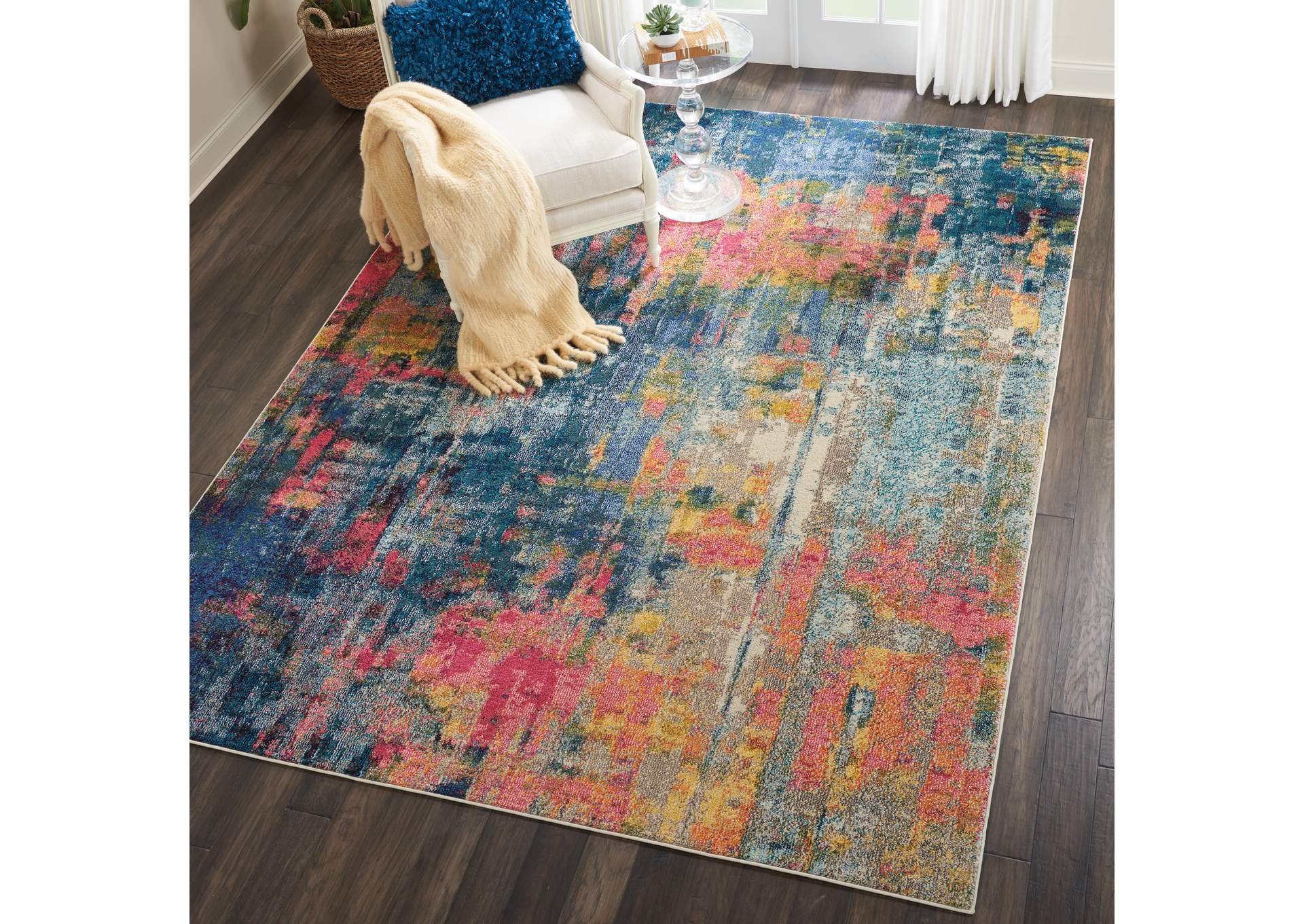 Nourison Celestial CES09 Blue Multicolor 8'x11' Oversized Rug,Nourison