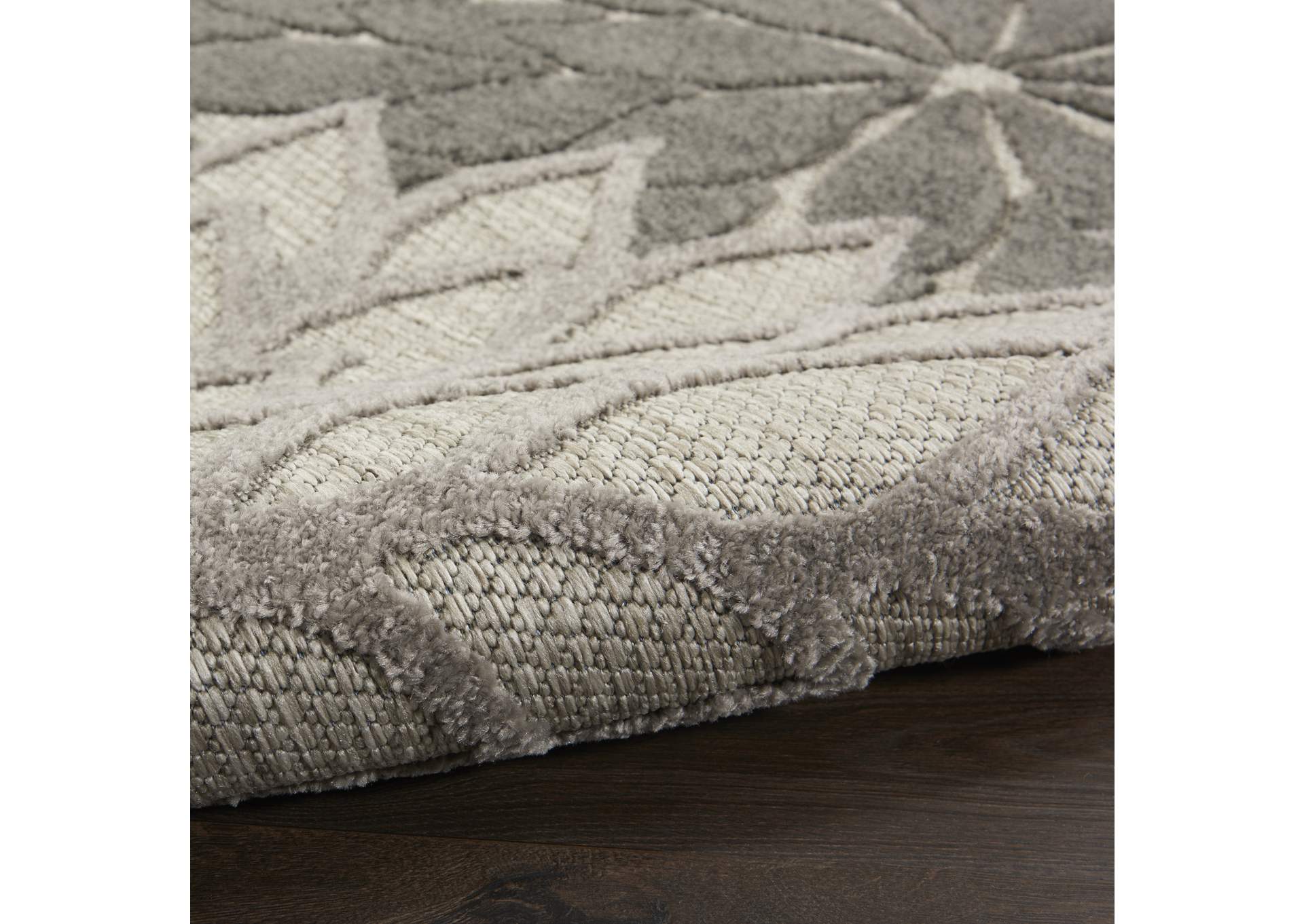 Nourison Aloha 4'x6' Silver Grey Area Rug,Nourison