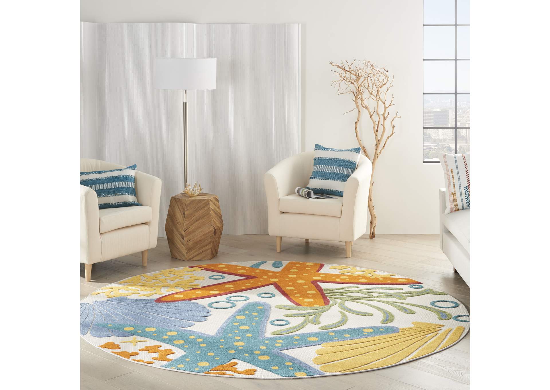 Nourison Aloha 8' Round Area Rug,Nourison