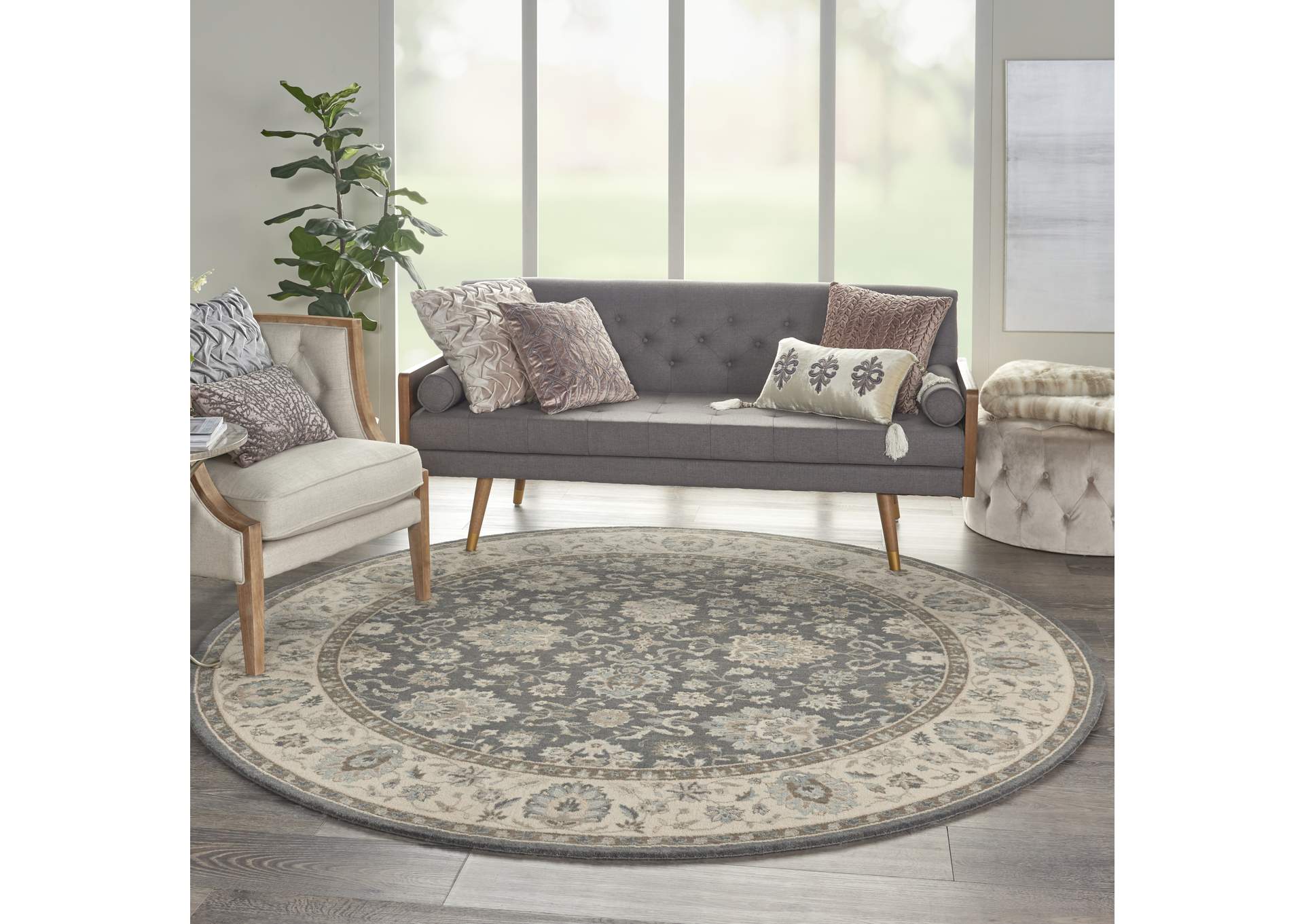 Nourison Living Treasures 8' Round Area Rug,Nourison