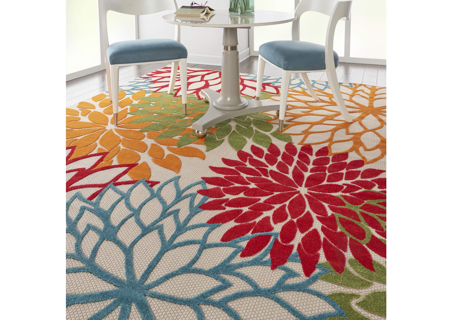 Nourison Aloha ALH05 Green 10'x13' Oversized Indoor-outdoor Rug,Nourison