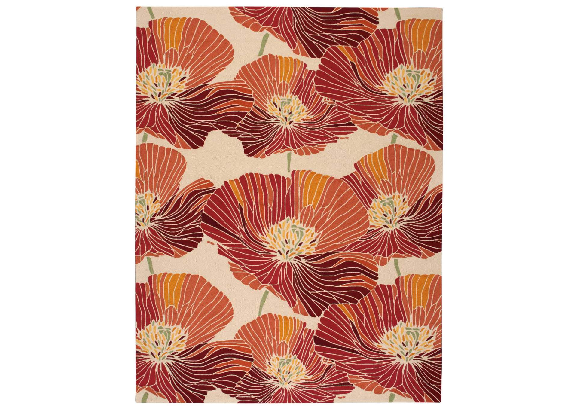 Nourison Fantasy FA24 Orange 8'x11' Rug,Nourison