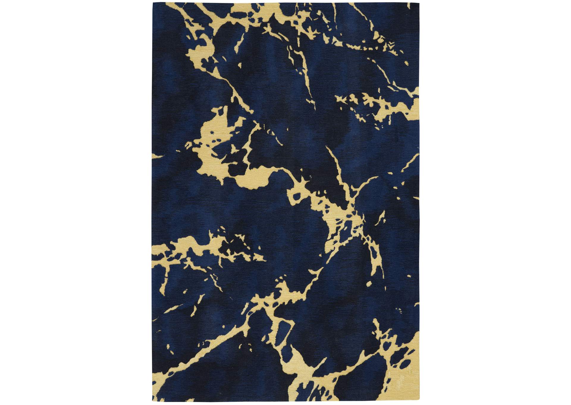 Nourison Symmetry SMM09 Navy Blue Artistic Area Rug,Nourison