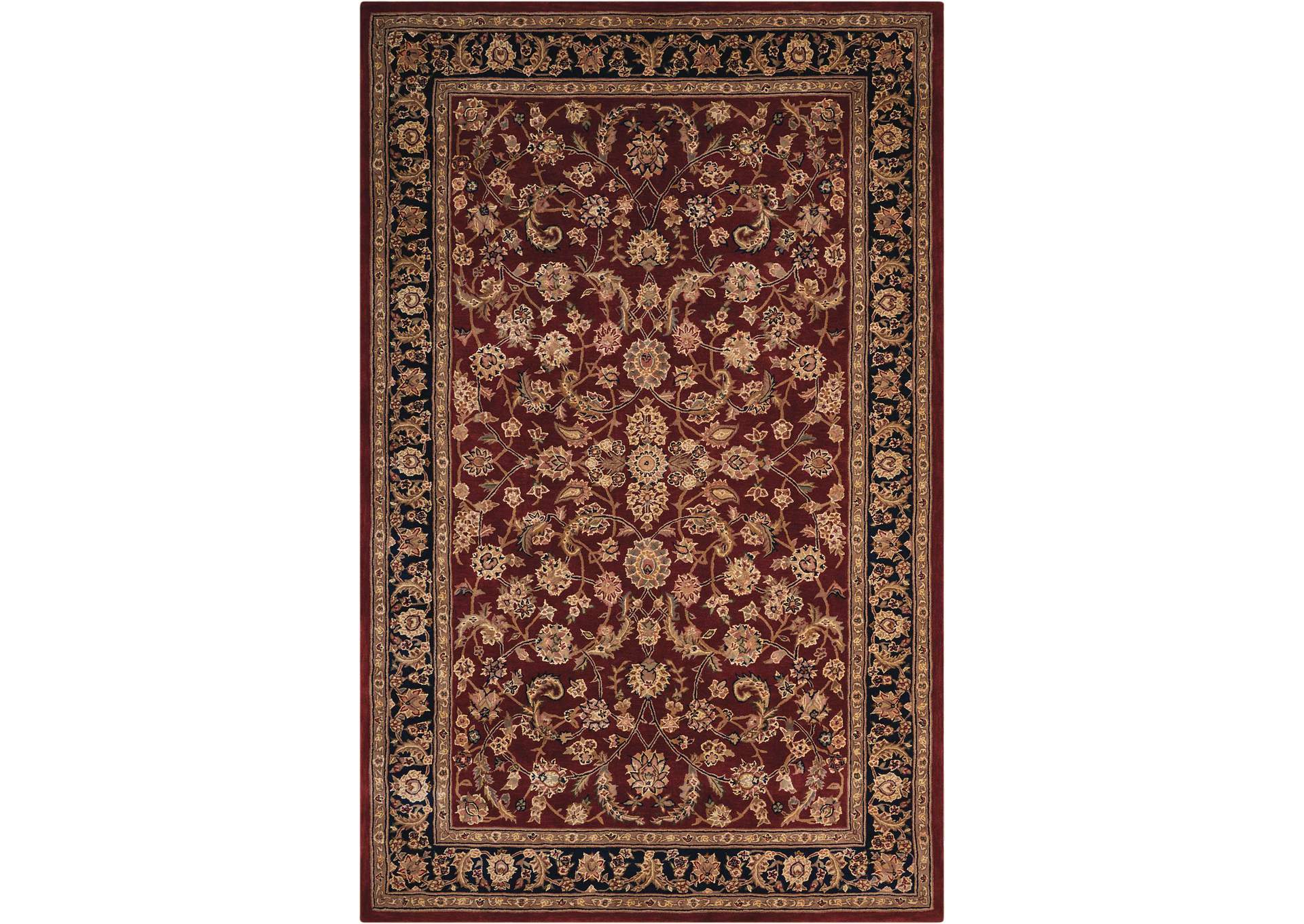 Nourison 2000 2002 Dark Red Multicolor 10'x14' Area Rug,Nourison