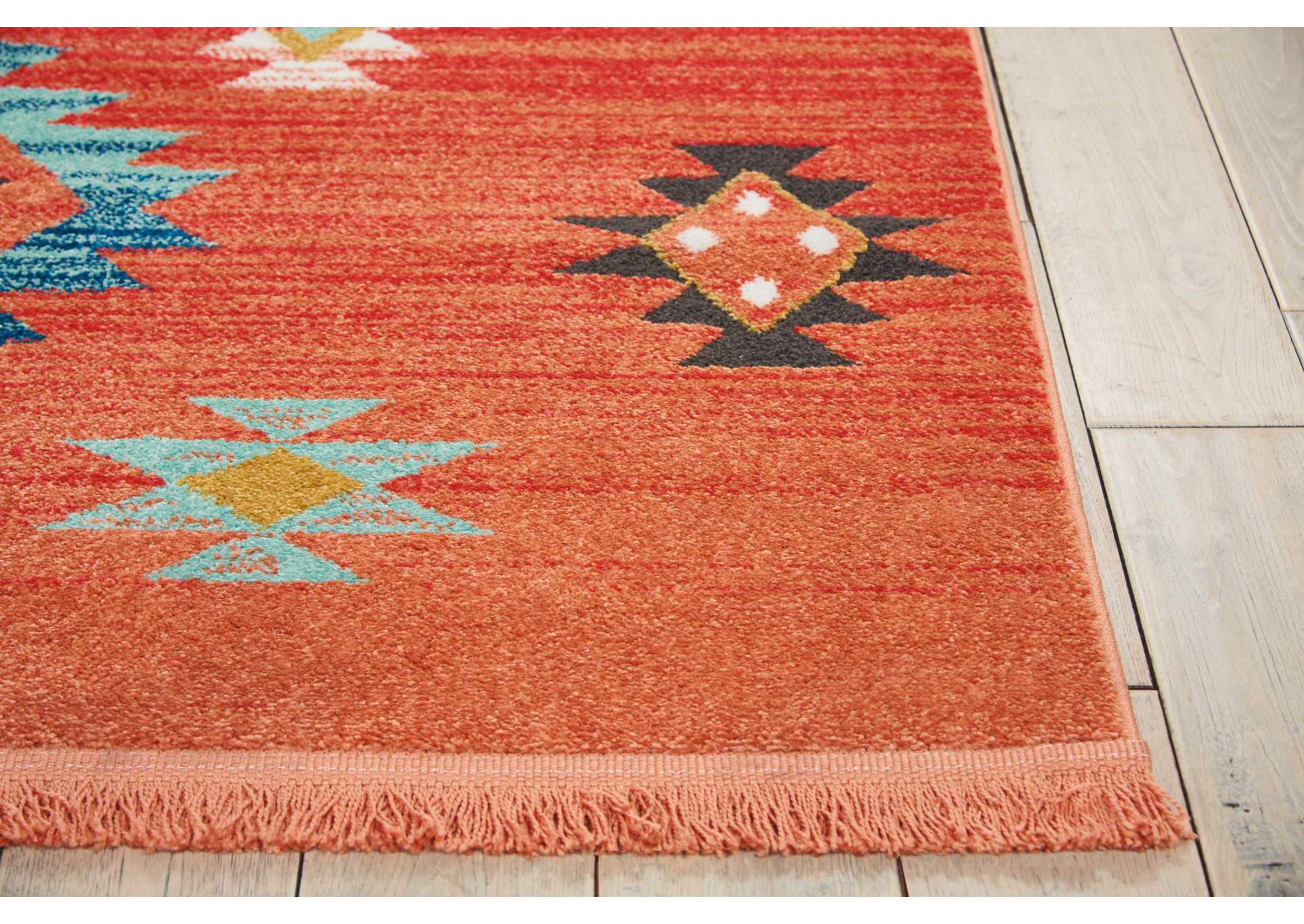 Nourison South Western NAV07 Red 7'x10' Large Rug,Nourison