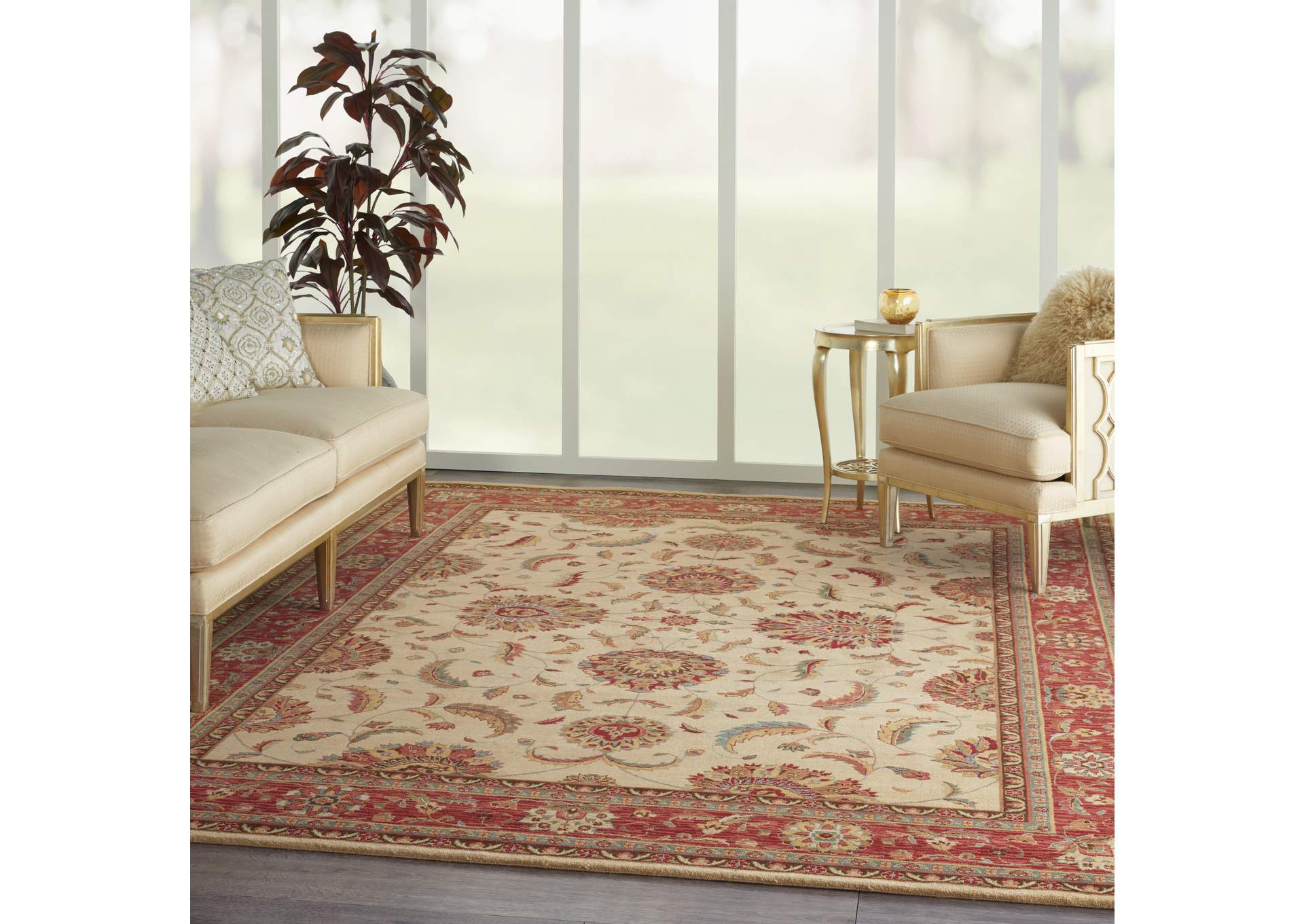 Nourison Living Treasures LI04 Beige Multicolor 8'x11' Rug,Nourison