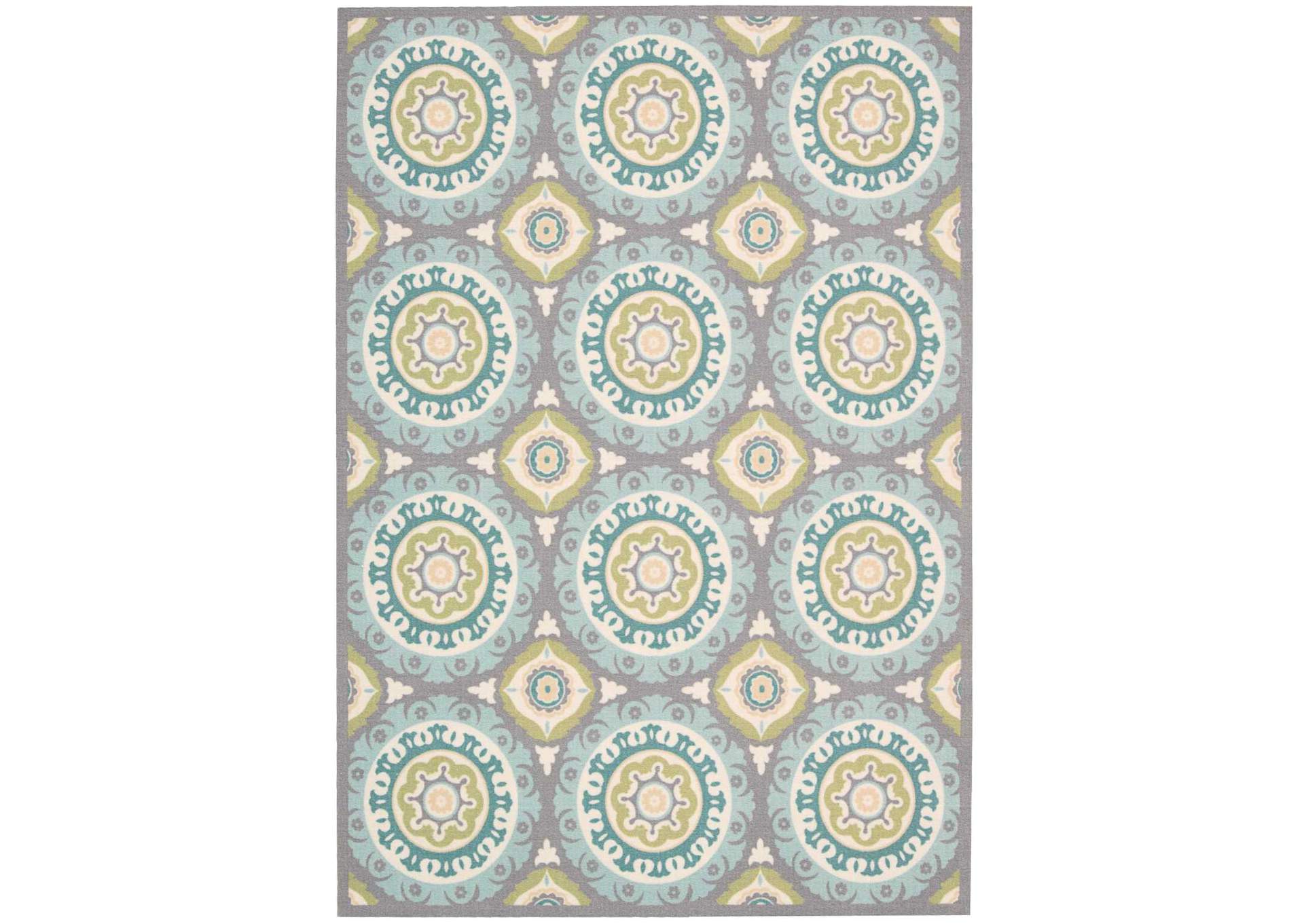 Waverly Sun N Shade 2'x4' Green Area Rug,Nourison