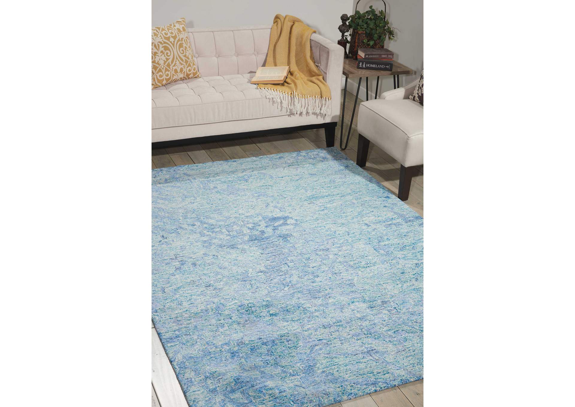 Nourison Gemstone GEM05 Blue 10'x14' Rug,Nourison