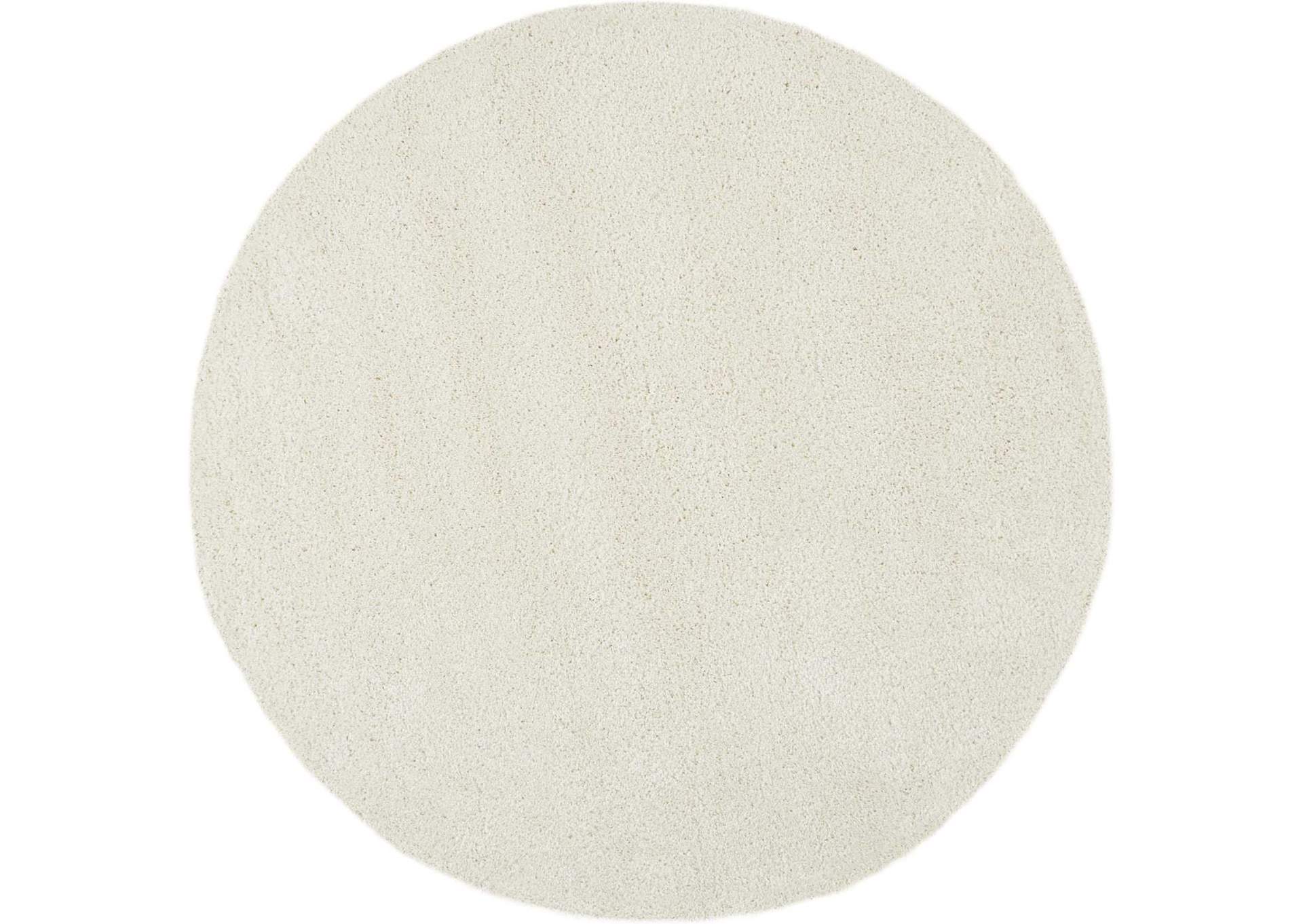 Nourison Malibu Shag MSG01 White 7' Round Rug,Nourison