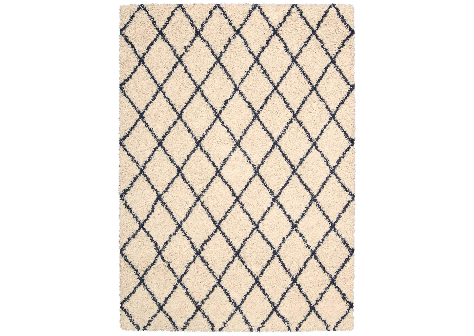 Nourison Brisbane BRI08 Blue and Ivory 8'x10' Rug,Nourison