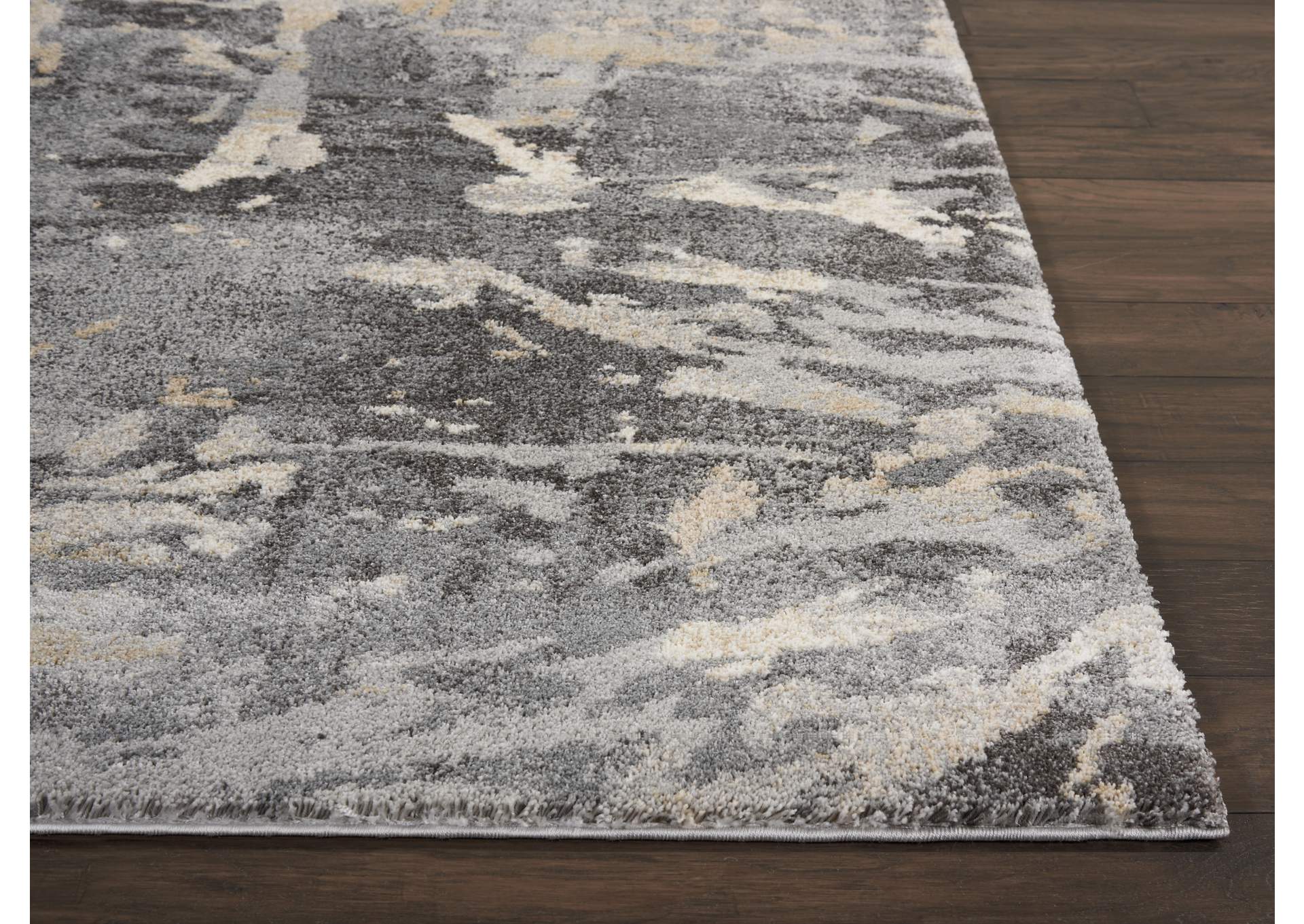 Nourison Fusion FSS10 Beige and Grey 10'x13' Oversized Plush Shag Rug,Nourison
