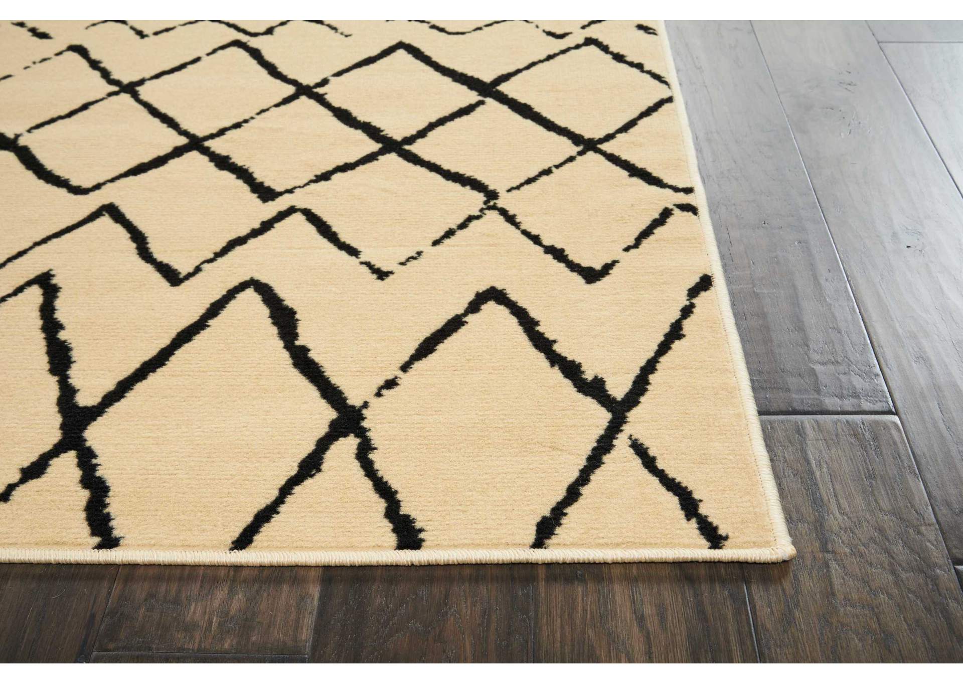 Nourison Grafix GRF04 Cream White 8'x10' Large Rug,Nourison