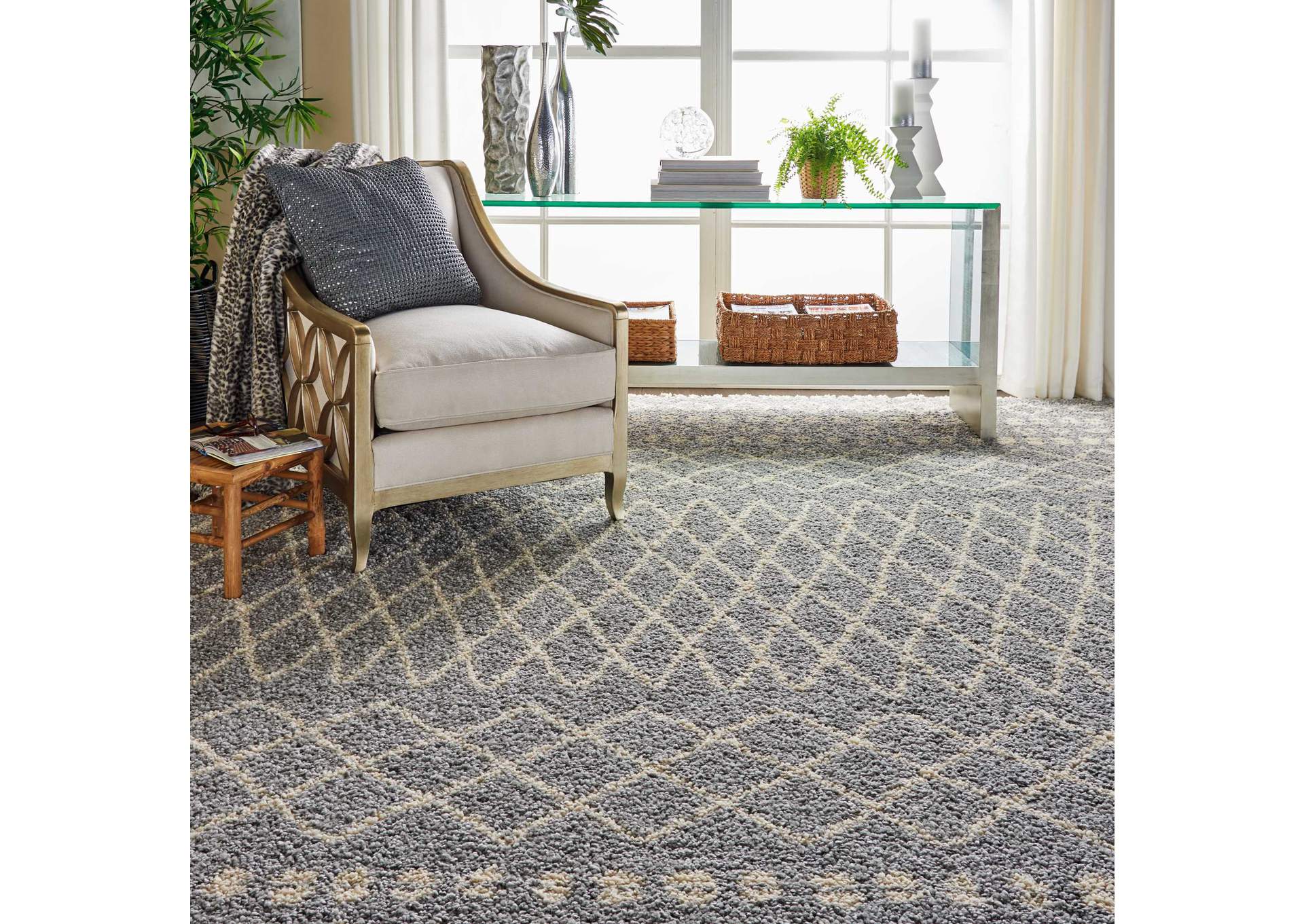 Nourison Moroccan Shag MRS02 Jute 9'x13' Oversized Rug,Nourison