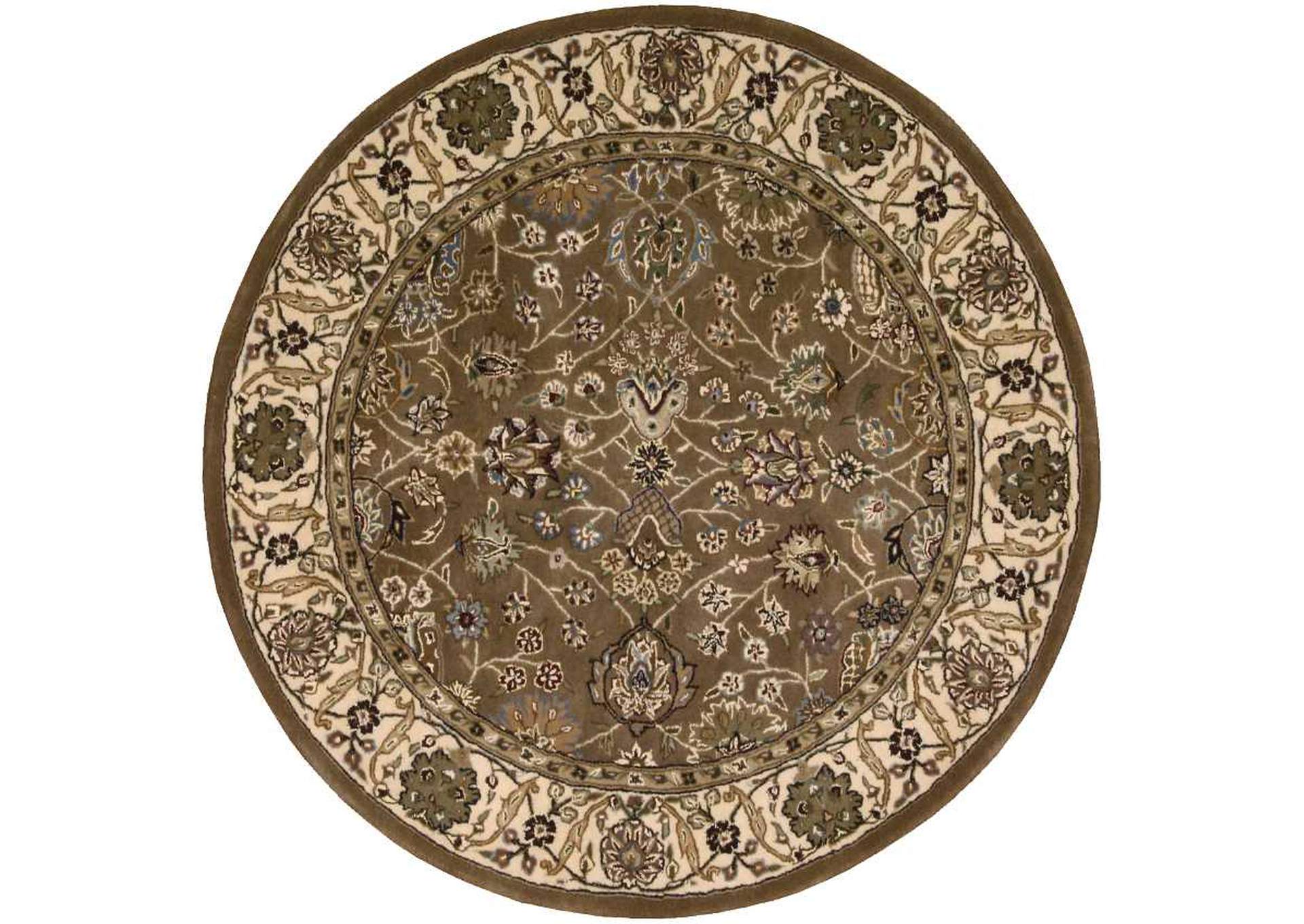 Nourison 2000 2091 Mushroom 4' Round Area Rug,Nourison
