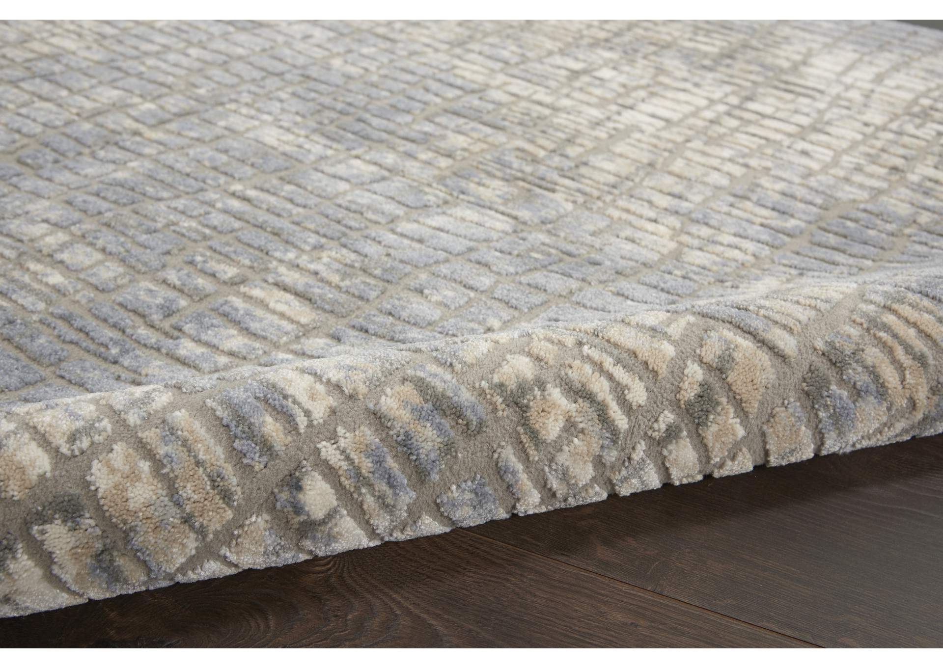 kathy ireland Home Sahara KI395 Charcoal and Beige 5'x7' Area Rug,Nourison