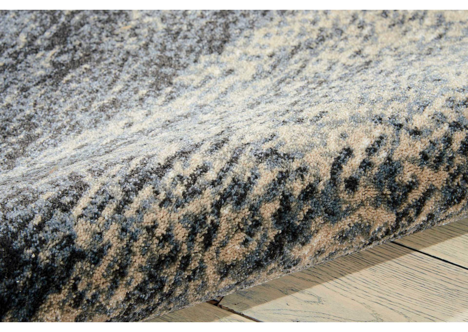 Nourison Maxell MAE06 Grey and Ivory 7'x10' Large Stormcloud Rug,Nourison