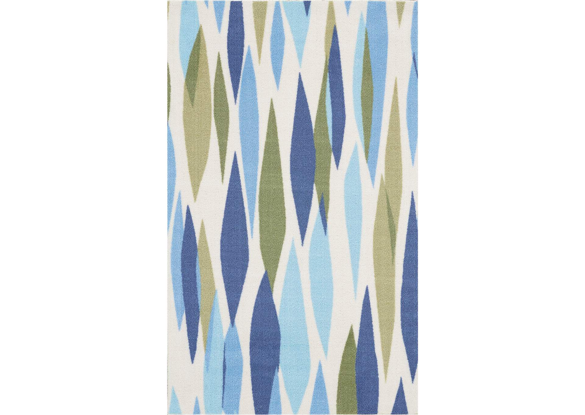 Waverly Sun N Shade 2'x4' Green Area Rug,Nourison