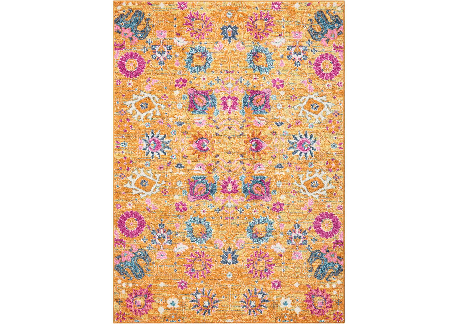 Nourison Passion PSN01 Orange 4'x6' Boho Area Rug,Nourison