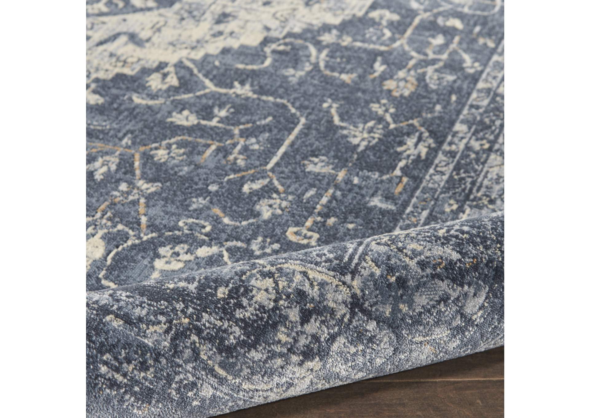 Malta by kathy ireland Home MAI11 Navy 4'x6' Area Rug,Nourison