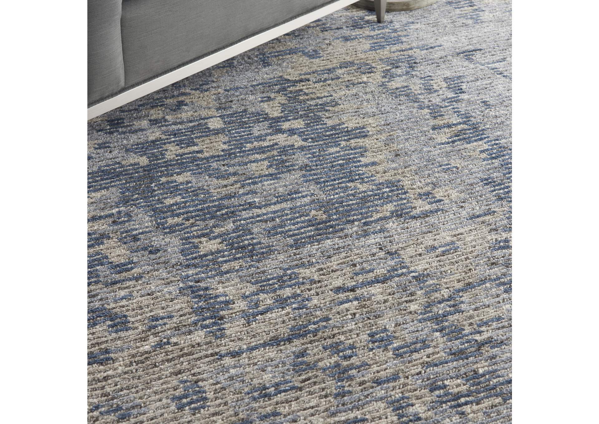 Nourison Ellora ELL04 Grey 6'x8' Modern Area Rug,Nourison