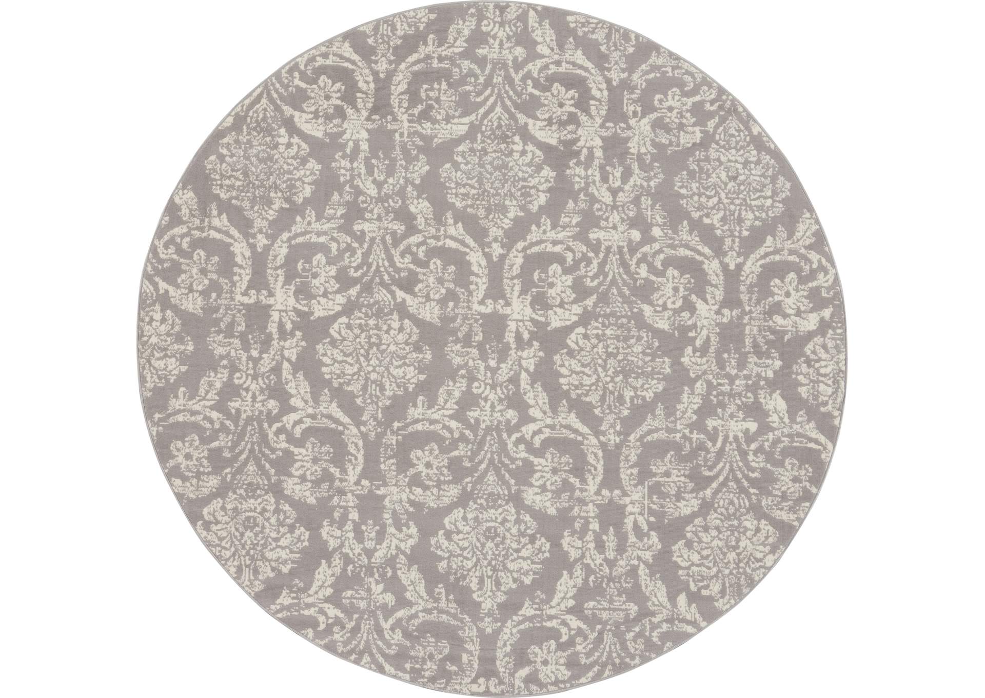 Nourison Jubilant 8' Round Grey Area Rug,Nourison
