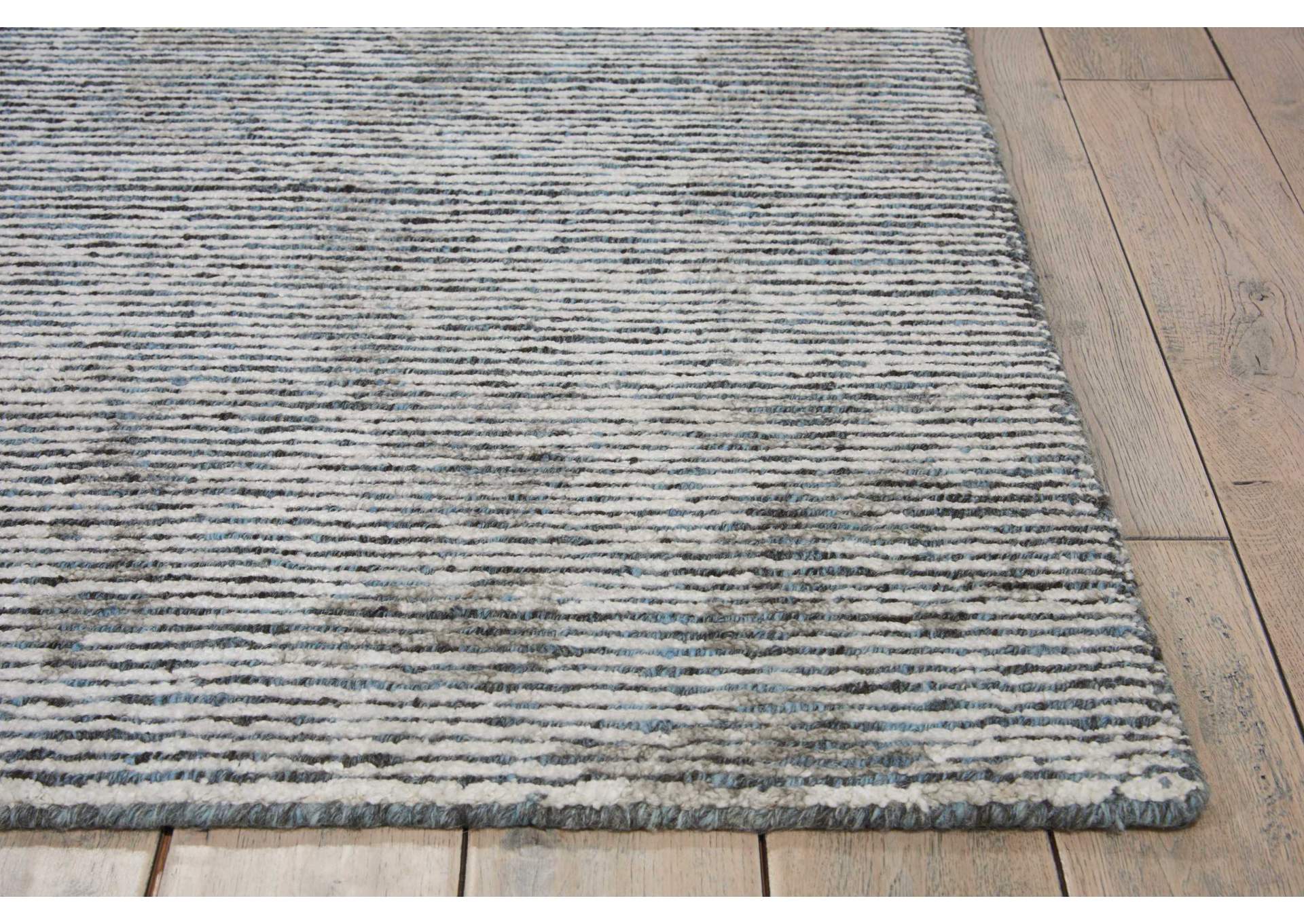 Nourison Ellora ELL03 Slate Grey 8'x10' Large Handmade Rug,Nourison