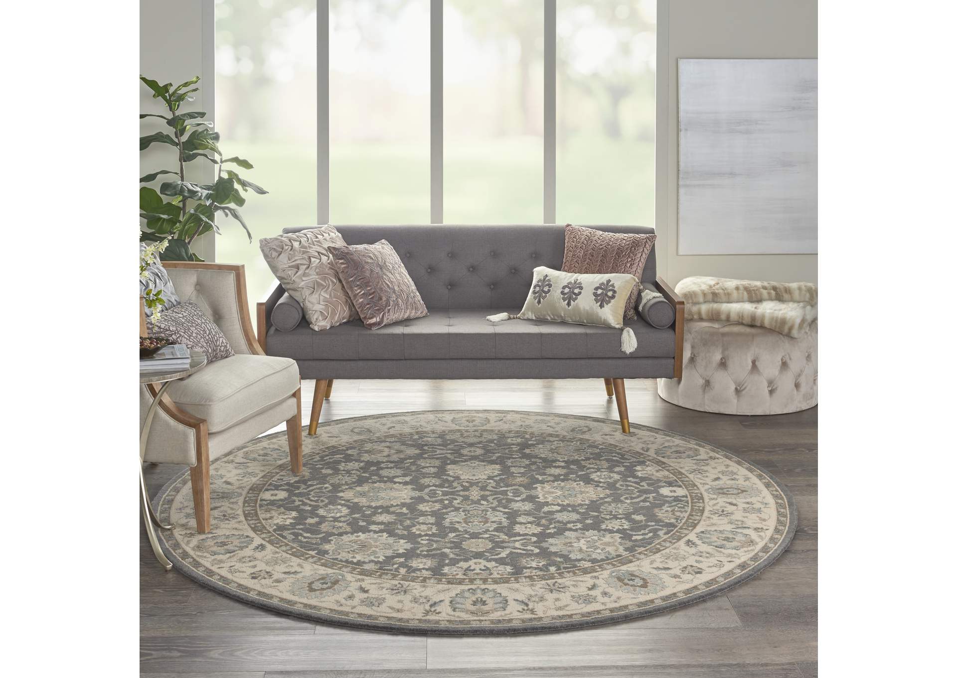 Nourison Living Treasures 8' Round Area Rug,Nourison