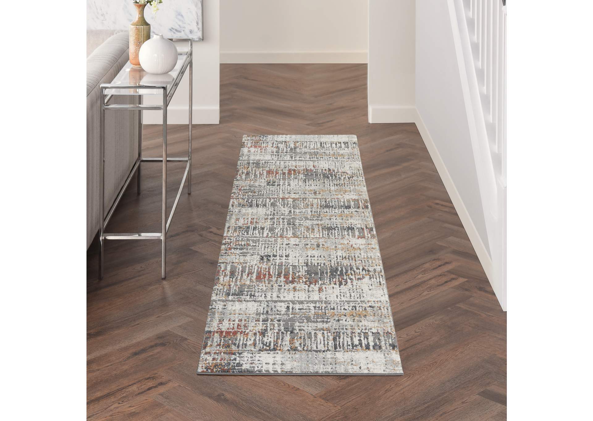 Nourison Tangra 8' Runner Multicolor Area Rug,Nourison