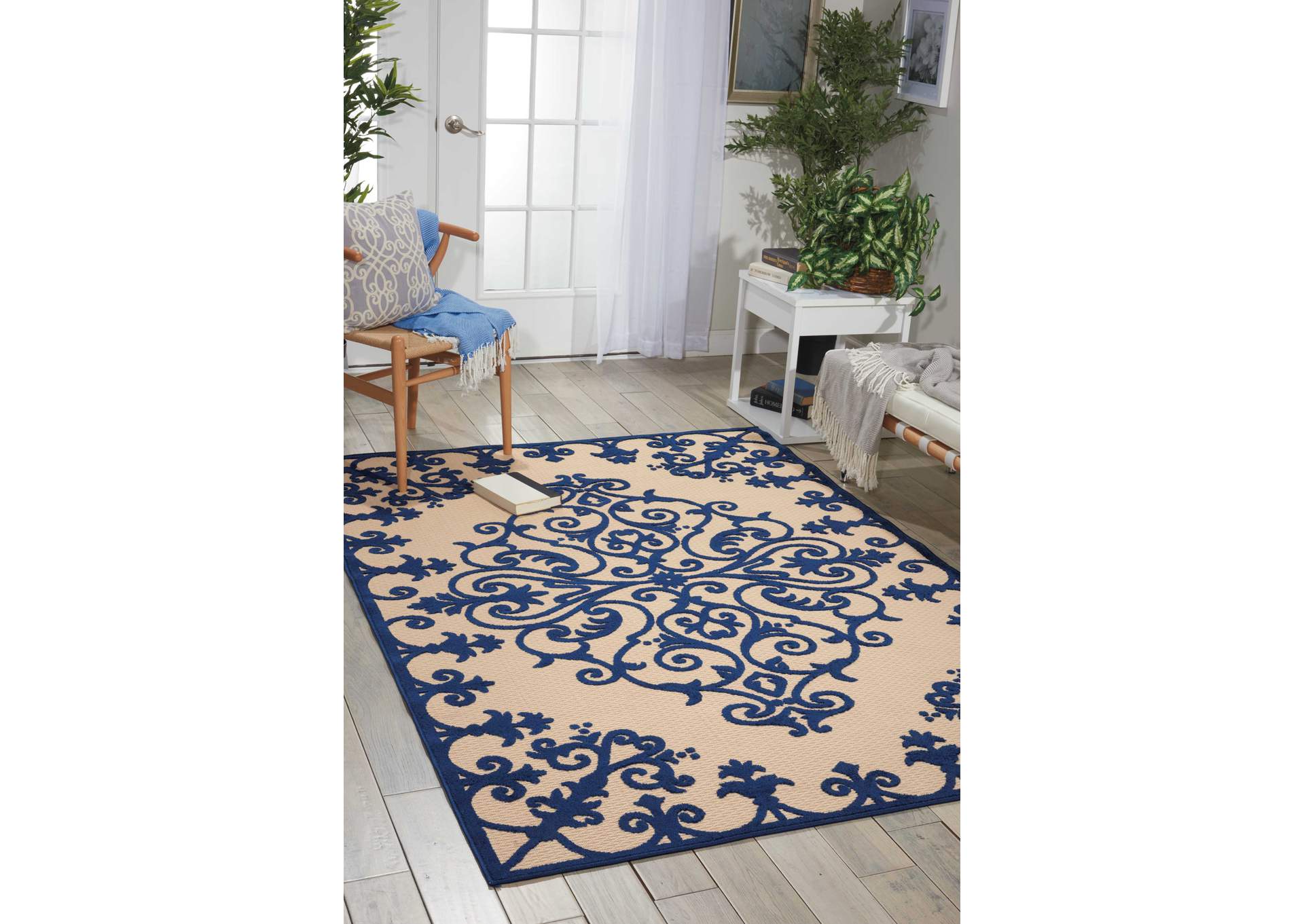 Nourison Aloha ALH12 Navy 10'x13' Oversized Indoor-outdoor Rug,Nourison