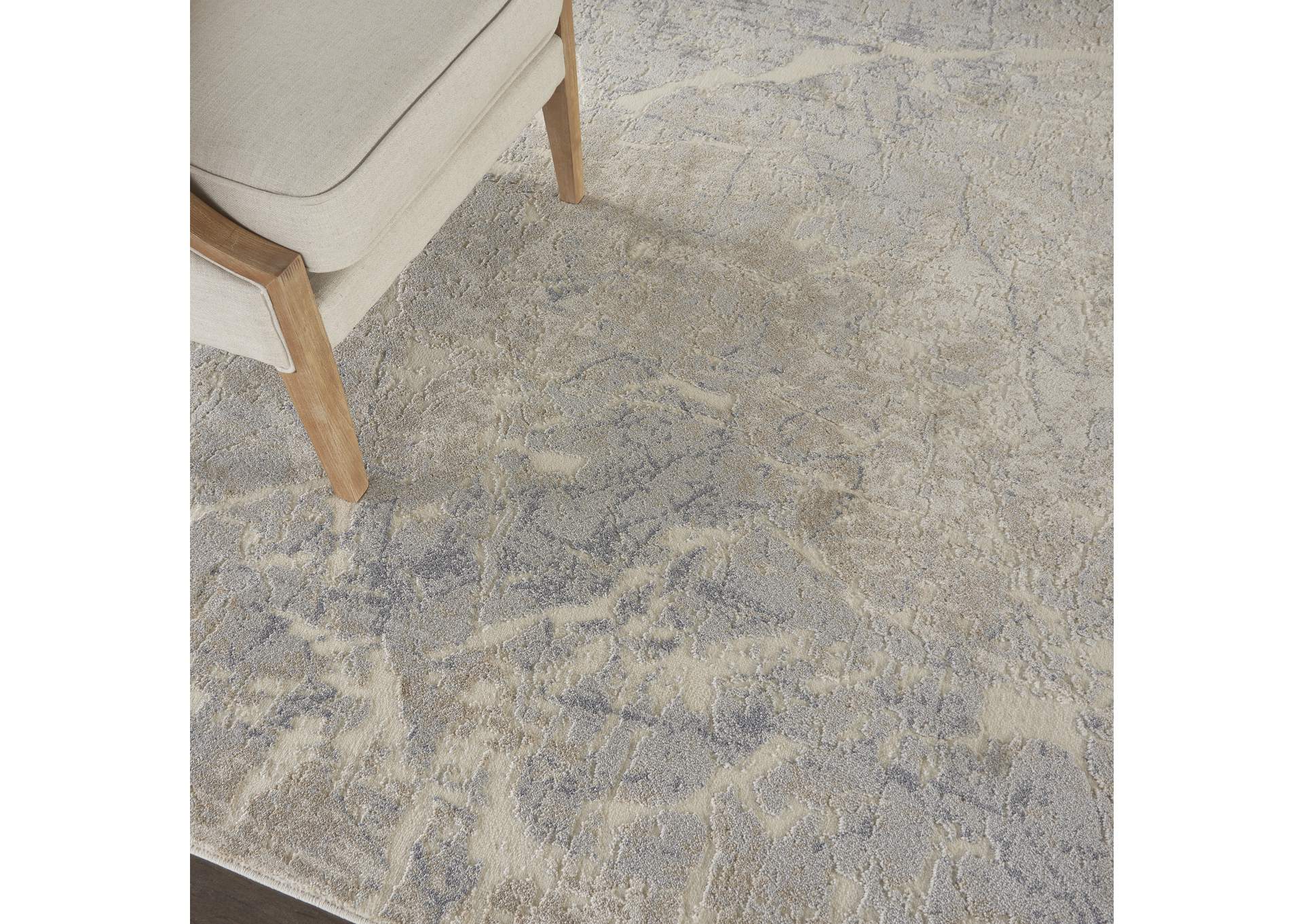 kathy ireland Home Sahara KI393 Beige and Ivory 8'x11' Large Rug,Nourison