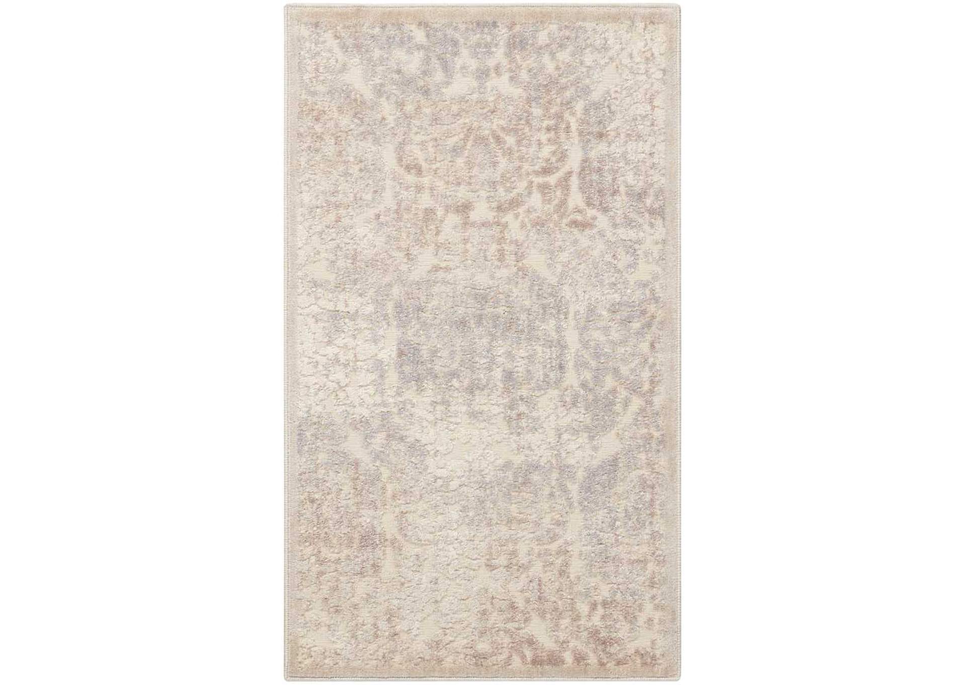 Nourison Graphic Illusions 2'x4' White Area Rug,Nourison