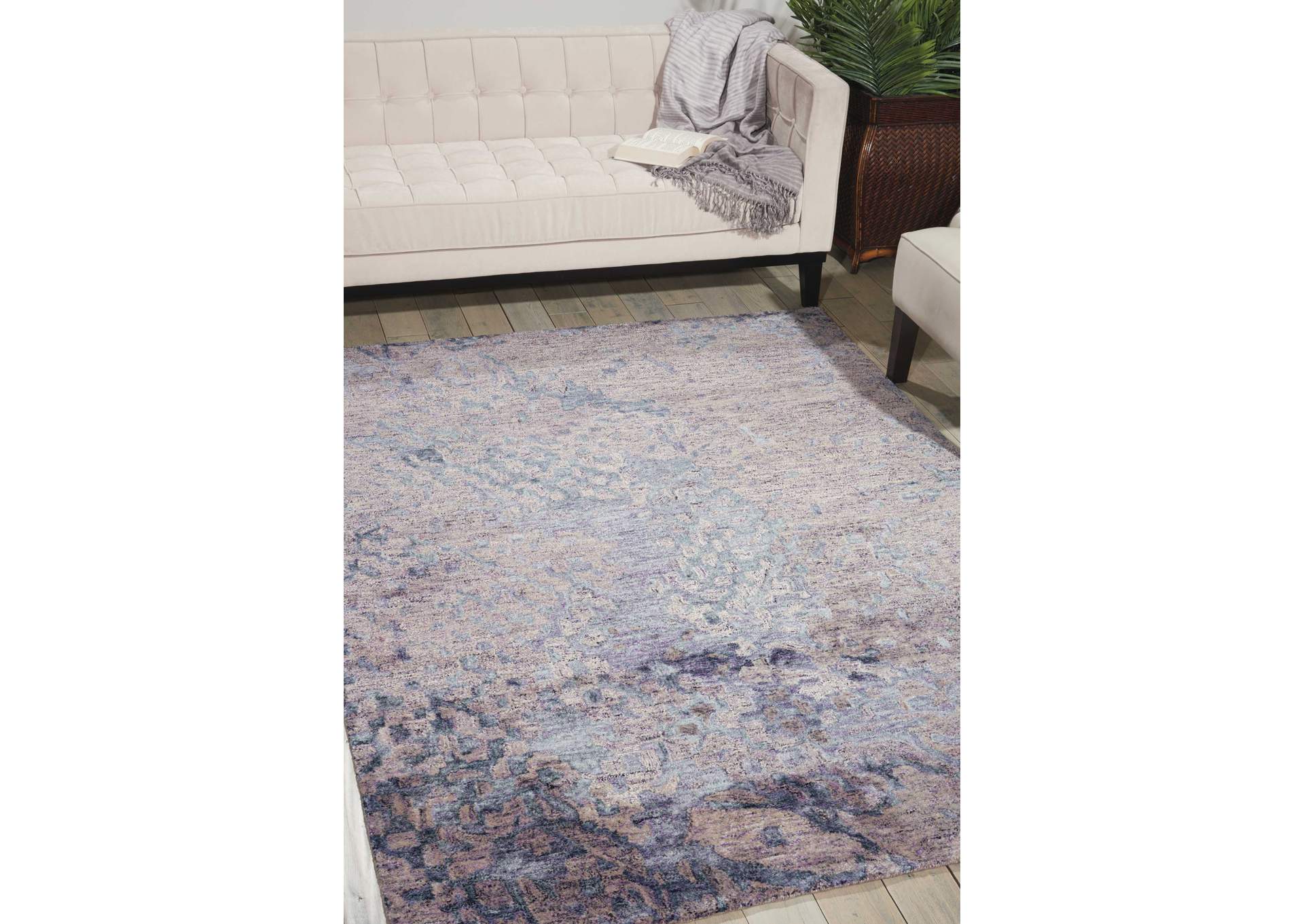 Nourison Gemstone GEM05 Blue 5'x8' Area Rug,Nourison