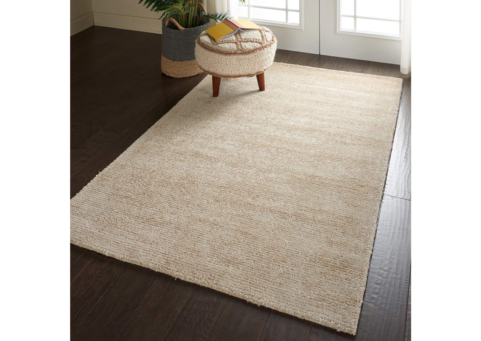 Nourison Weston WES01 Beige 5'x8' Contemporary Area Rug,Nourison